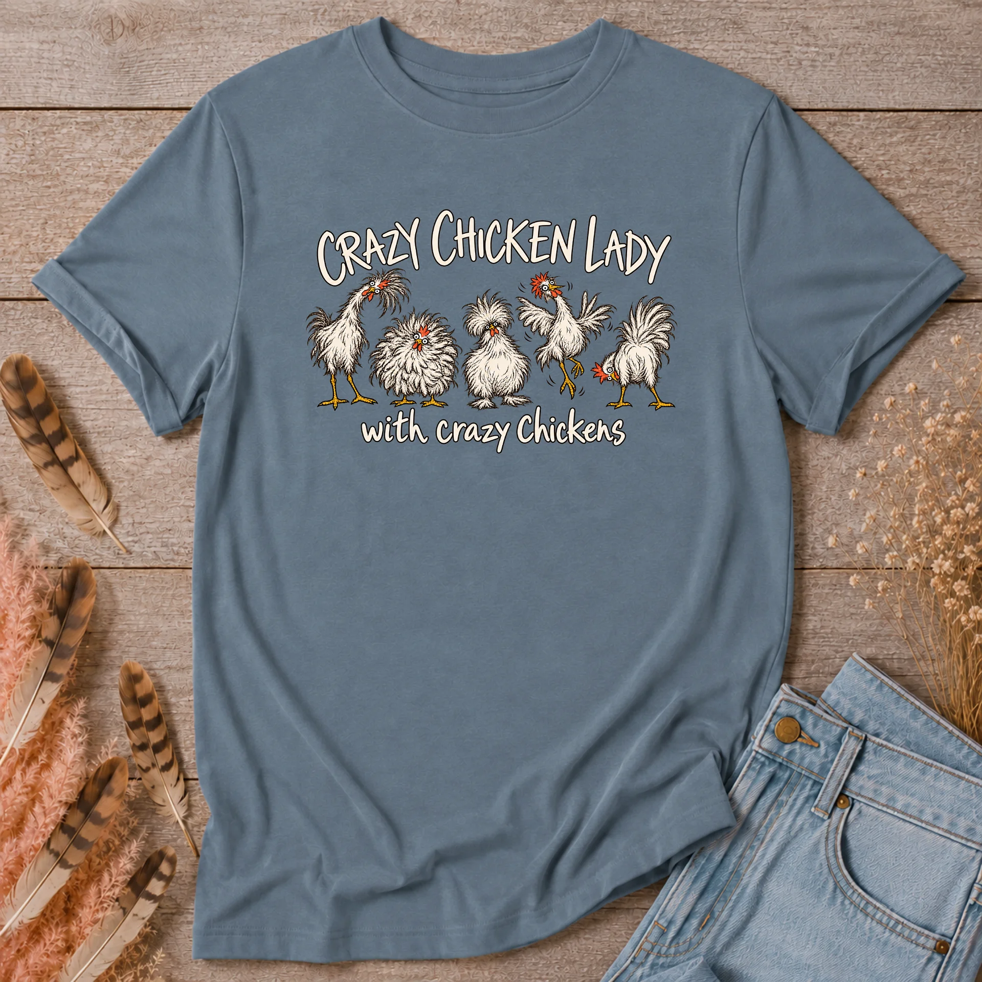 Crazy Chicken Lady – With Crazy Chickens T-Shirt product image (2)