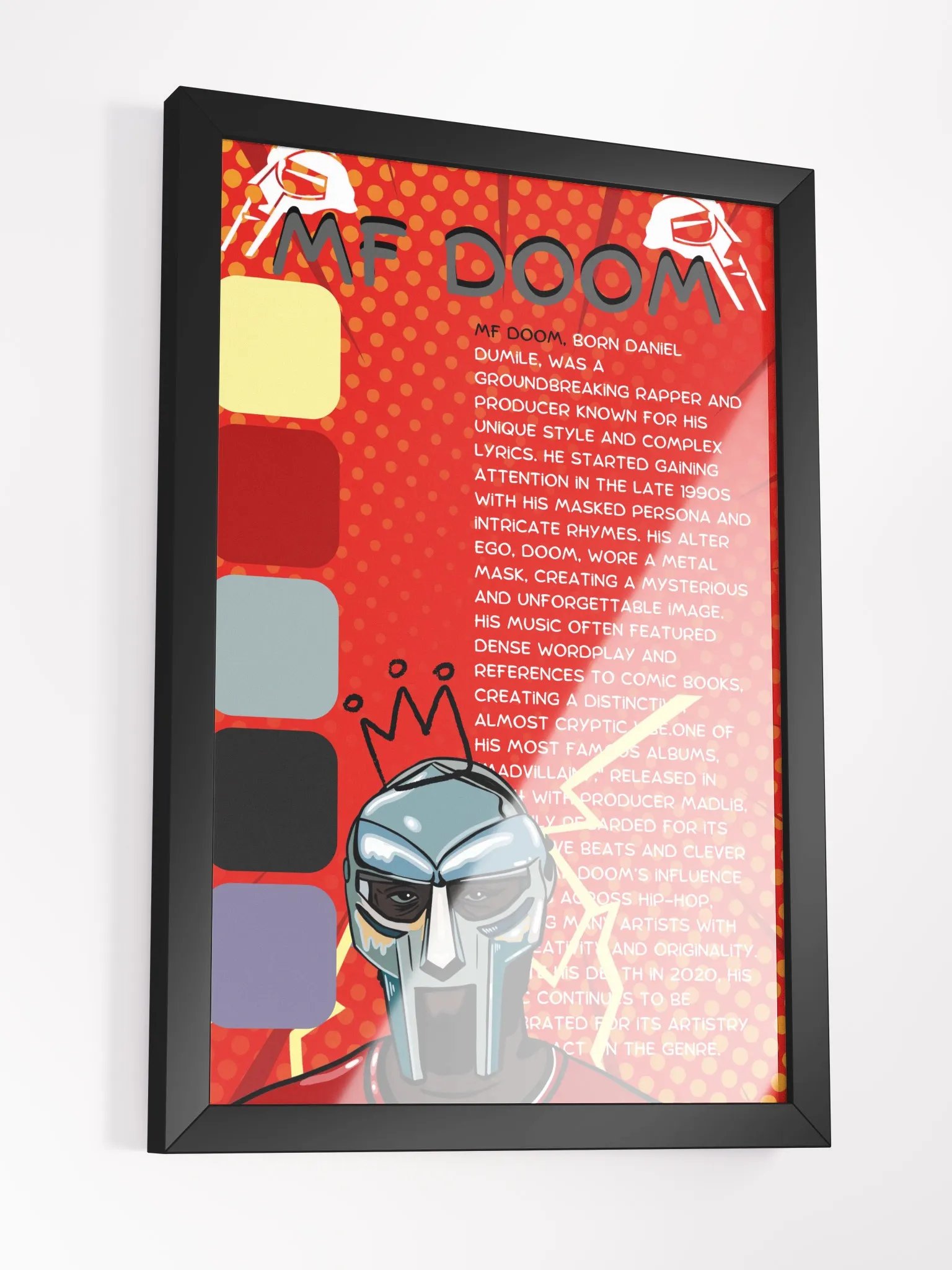 (12x18in) MF DOOM: Framed Matte Poster product image (3)