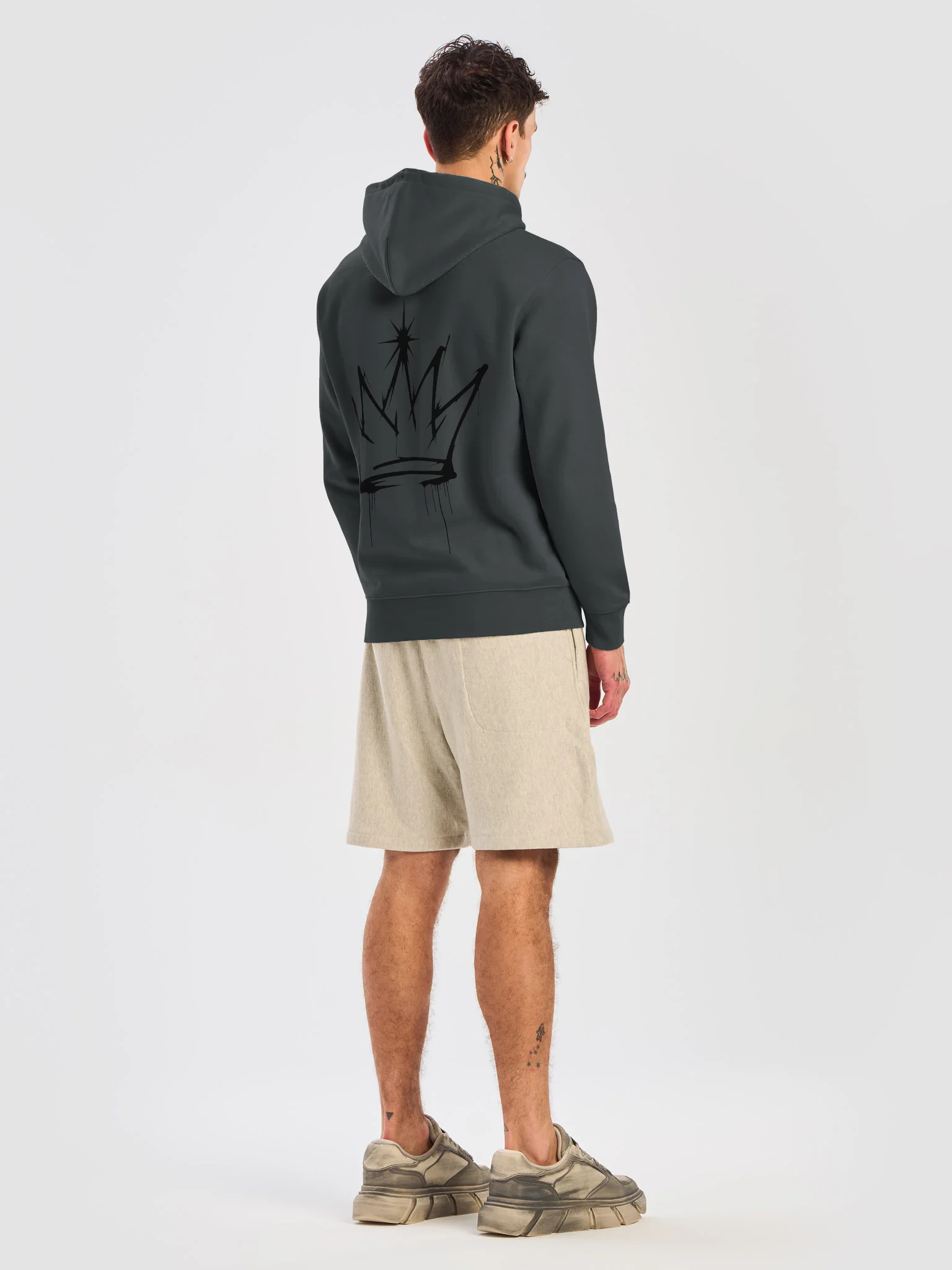 ONE KING Urban Crown Premium Street Hoodie black print product image (4)