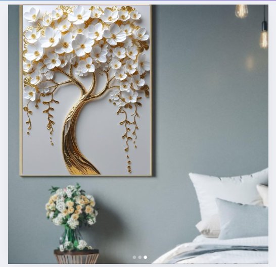 White Orchid Tree Wall Art product image (4)