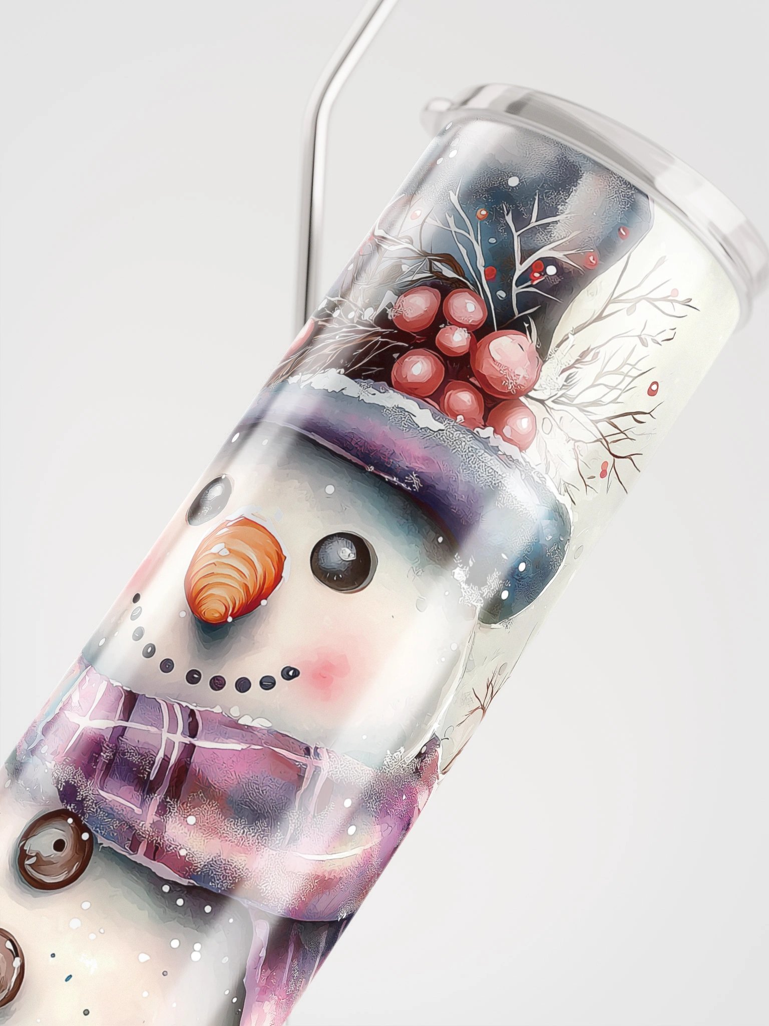 Jolly Snowman Stainless Steel Tumbler product image (4)