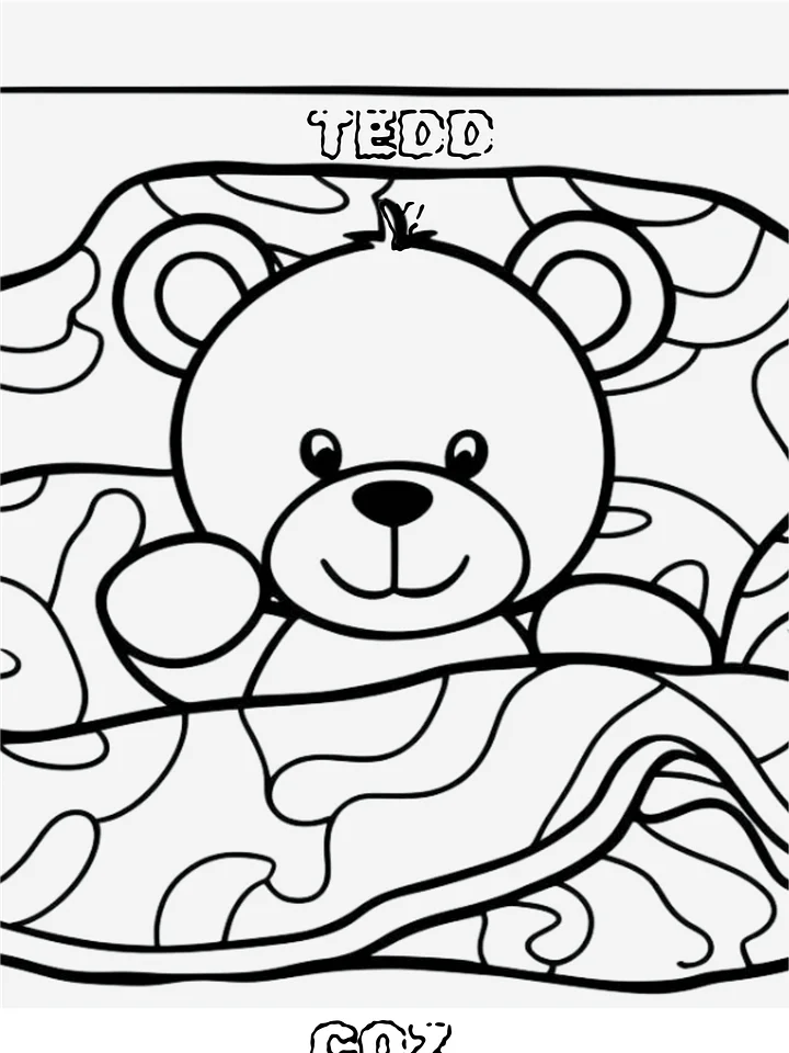 Free Printing Teddy Coloring page product image (2)