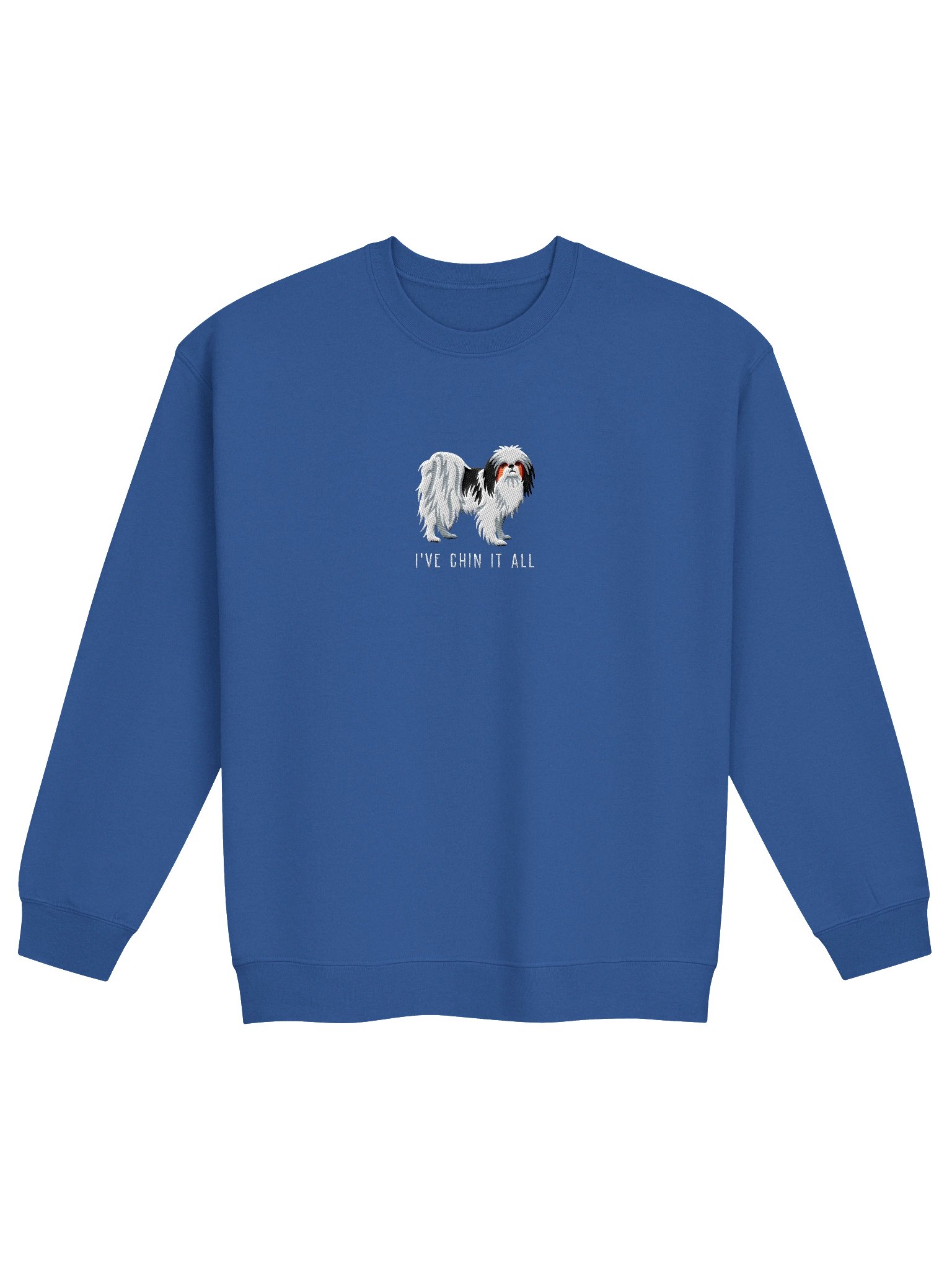 I've Chin It All Sweatshirt (Embroidered) of a Japanese Chin(Tricolor) product image (4)
