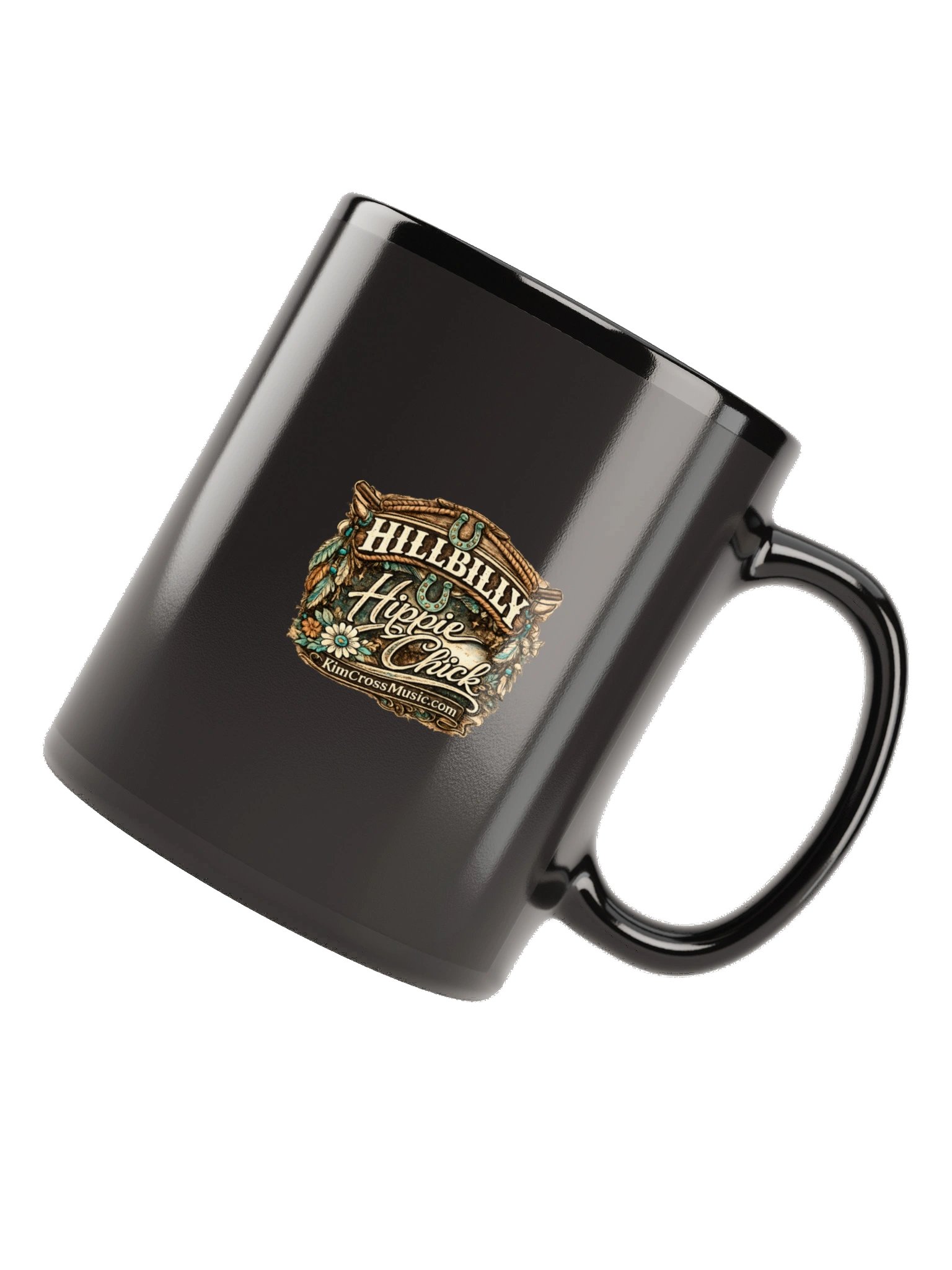 Hillbilly Hippie Chick Black Coffee Mug product image (11)