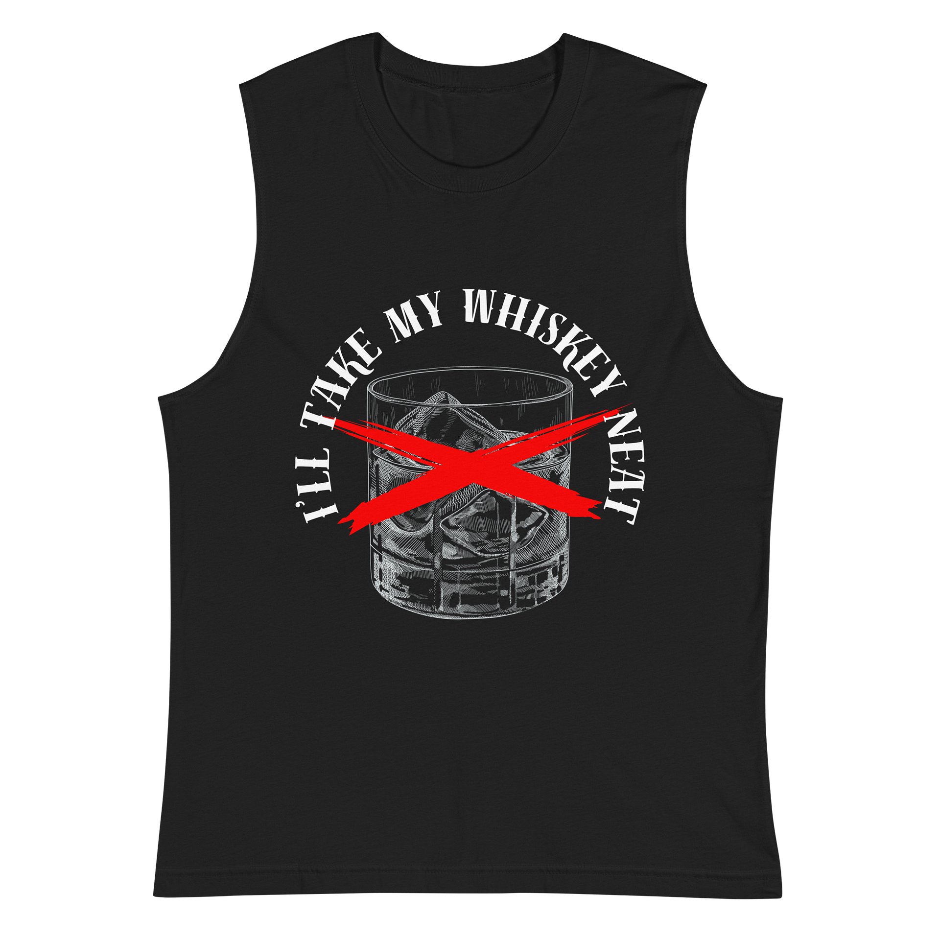 Neat Whiskey Glass Icon Muscle Tank product image (2)