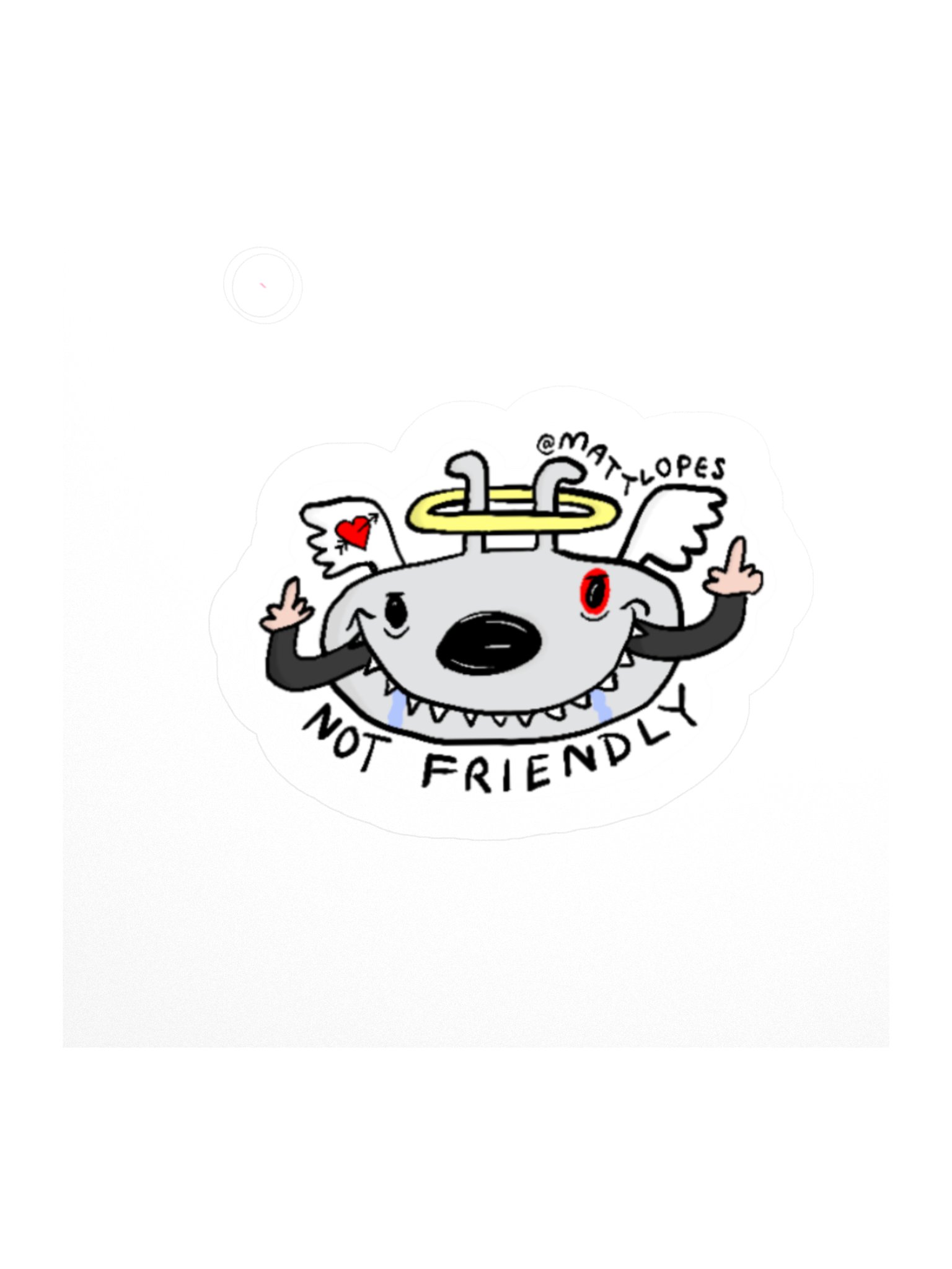Not Friendly Sticker product image (1)