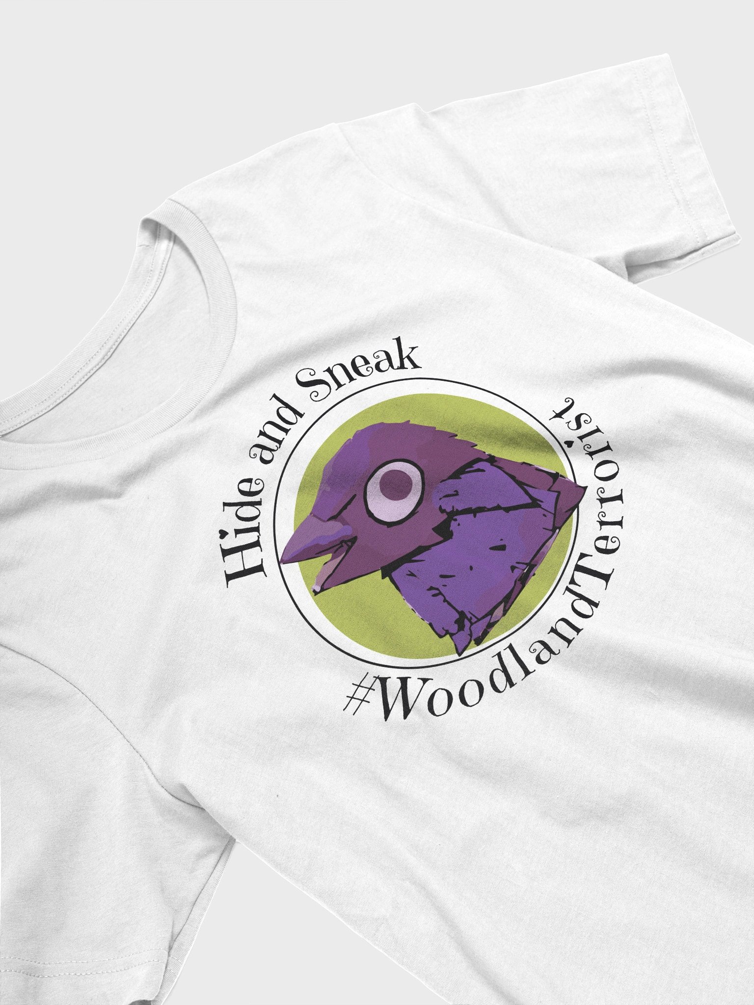 Root Corvid Conspiracy Shirt for Board Gamers, Hide and Sneak Woodland Terrorist White *unofficial product image (4)