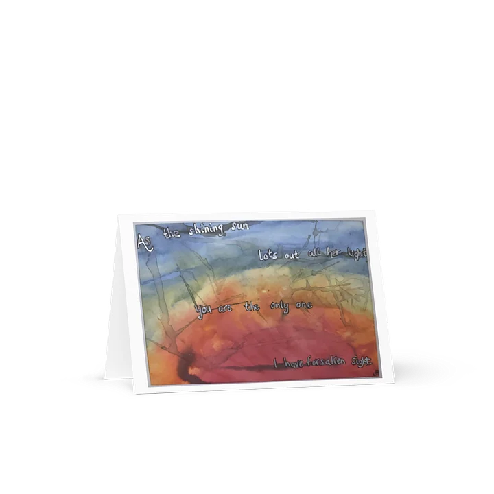 As the Shining Sun — Printed Greeting Card — Eldhollow product image (1)