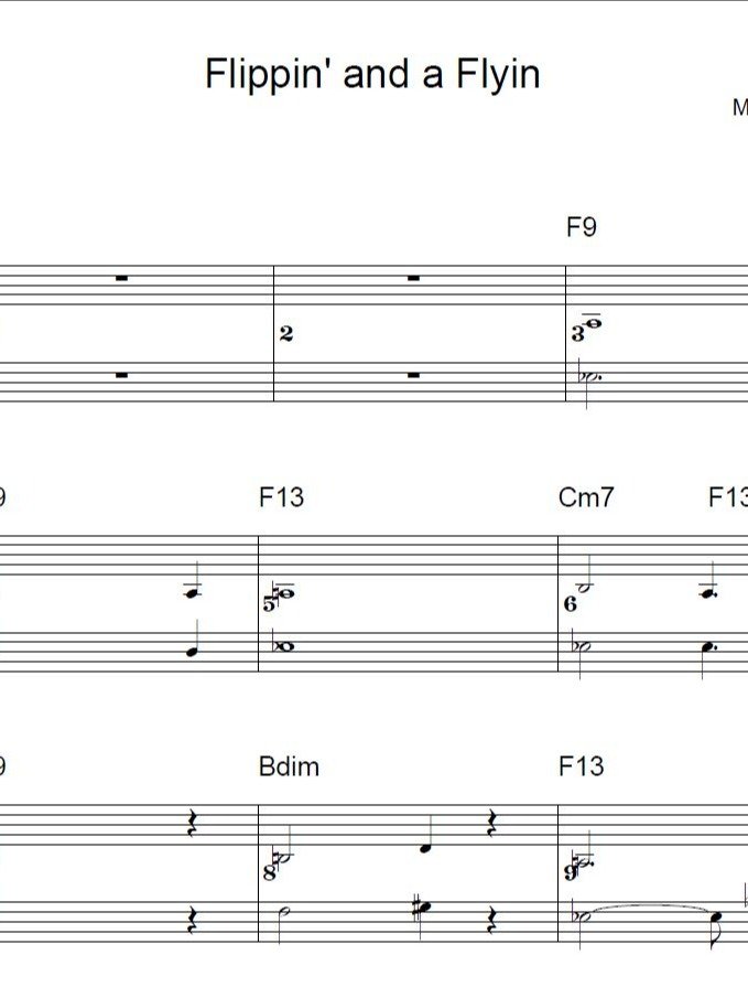 Flippin and a Flyin - Blues piano - Piano sheet music product image (1)