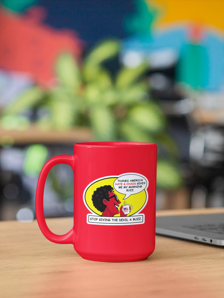 Stop Giving The Devil A Buzz Sticker - Funny Vinyl Decal product image (2)