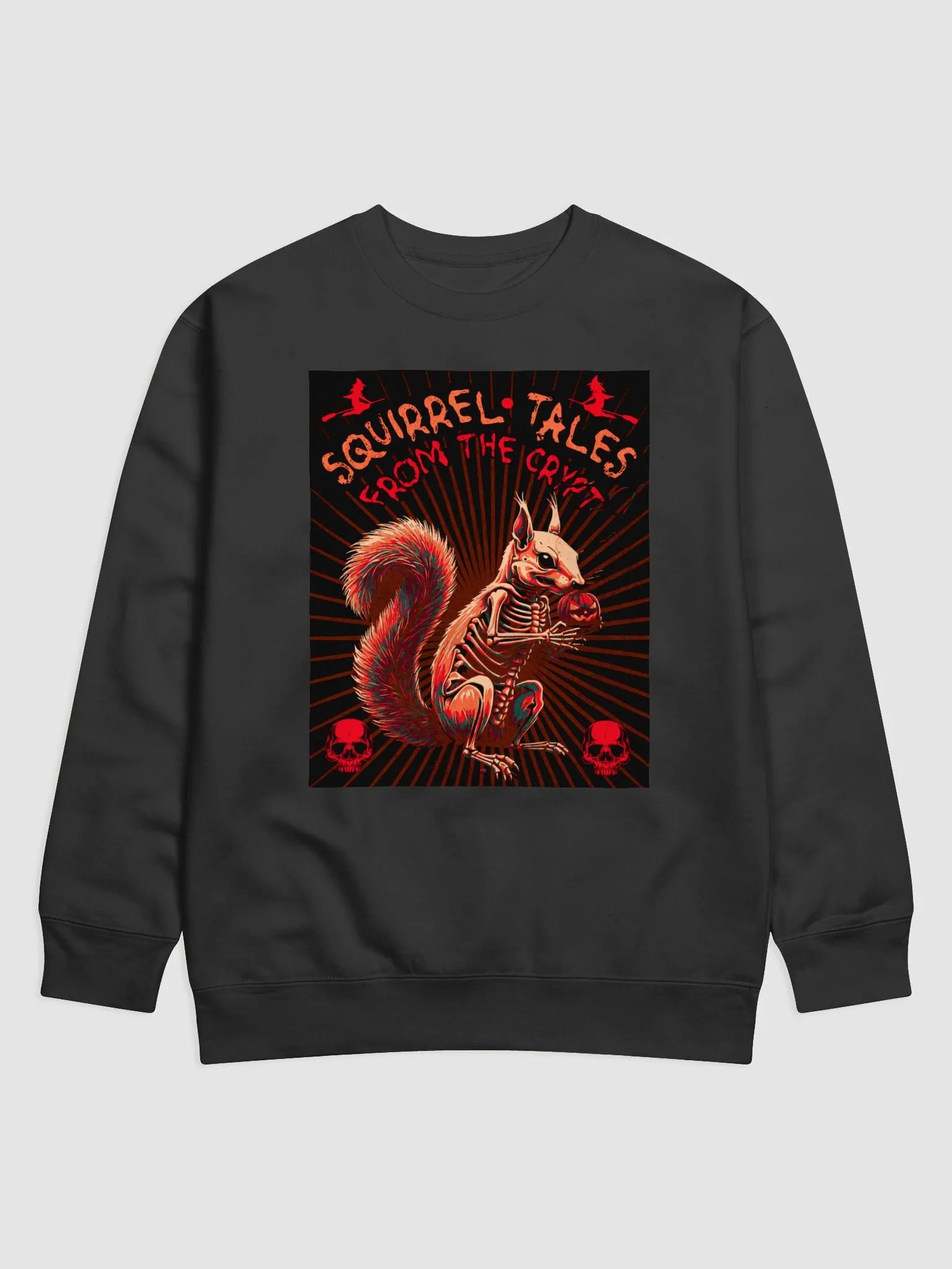 Skeletal Squirrel Horror Sweatshirt product image (1)