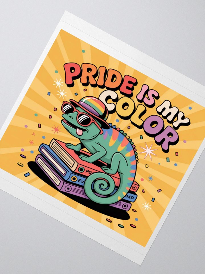 Exclusive 'Pride Is My Color' Chameleon Sticker by TDS Music - Vibrant Design for Pride Supporters product image (5)