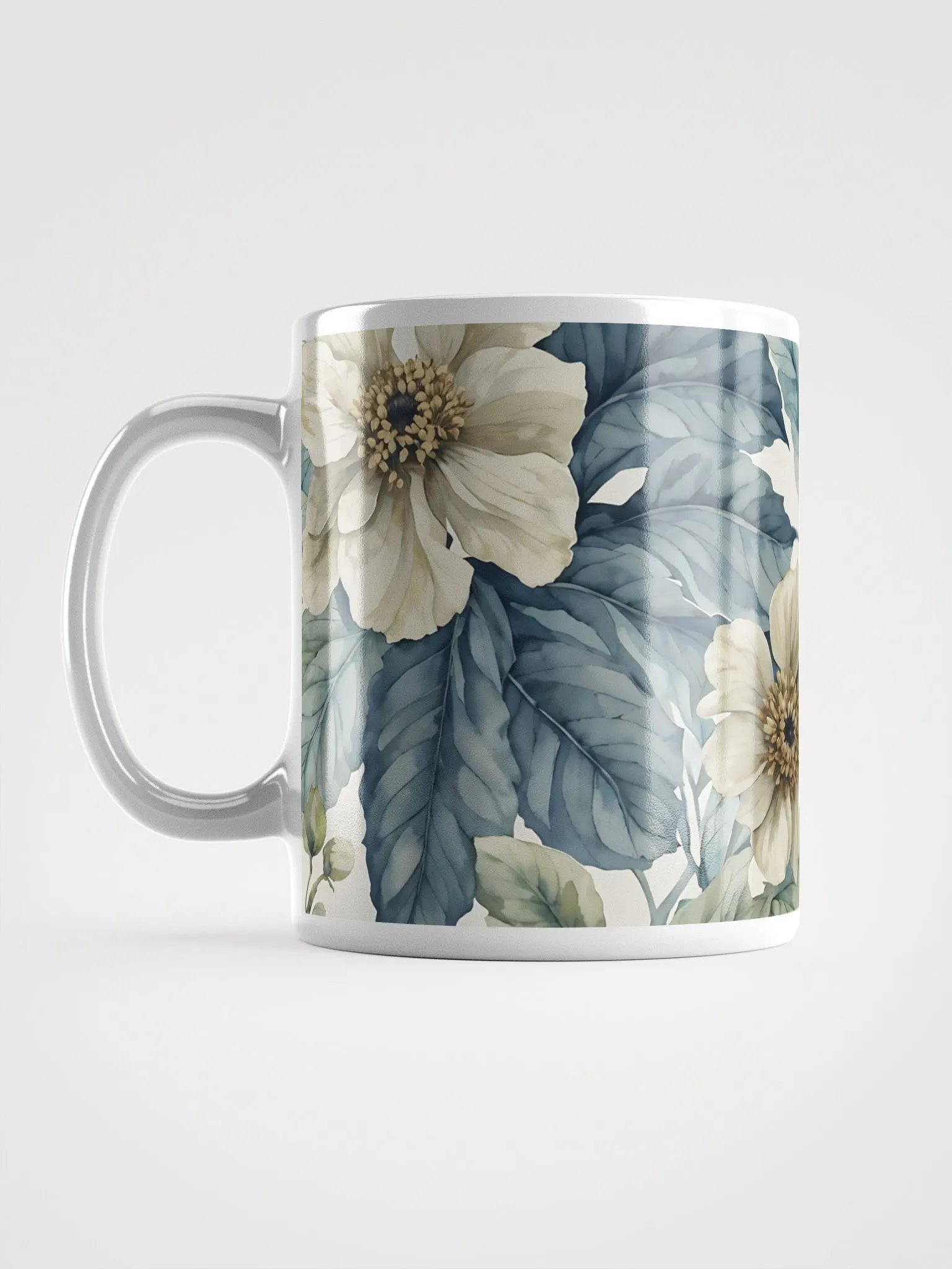 BEAUTIFUL IVORY FLORAL WITH LUSH FOLIAGE MUG product image (7)