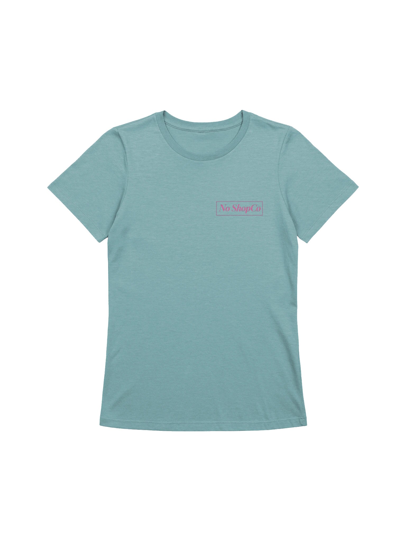 No ShopCo Women's Heather Blue Lagoon Tee - Pink Artwork product image (1)