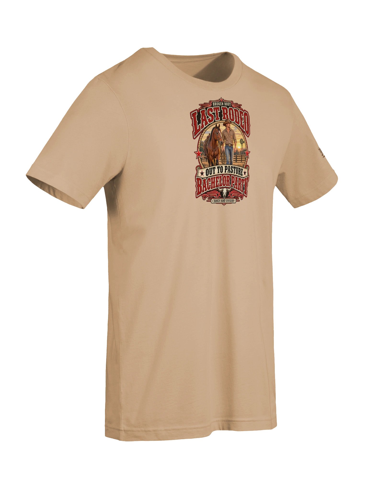 Western Bachelor Party Shirt — Last Rodeo Out to Pasture Groom Tee | Broken Body™ product image (9)