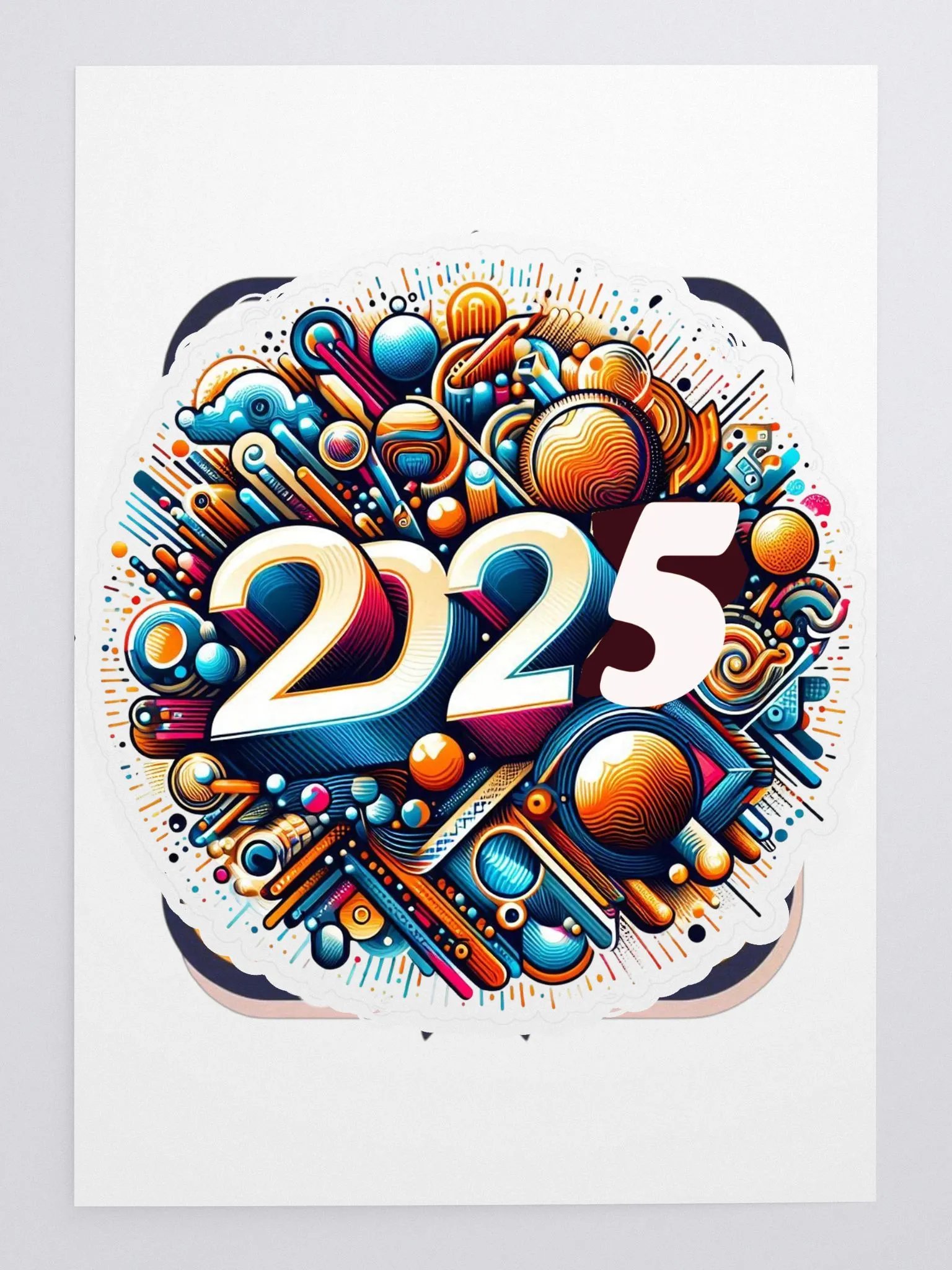 2025 Abstract Sticker Sheet product image (2)