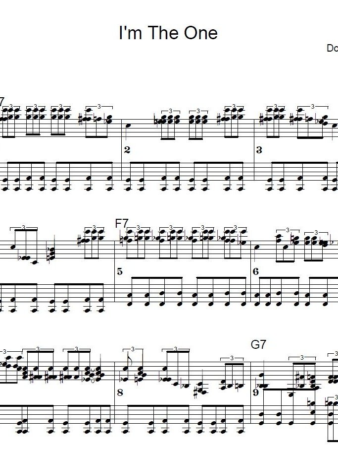 Im The One - Blues piano - Piano sheet music product image (1)