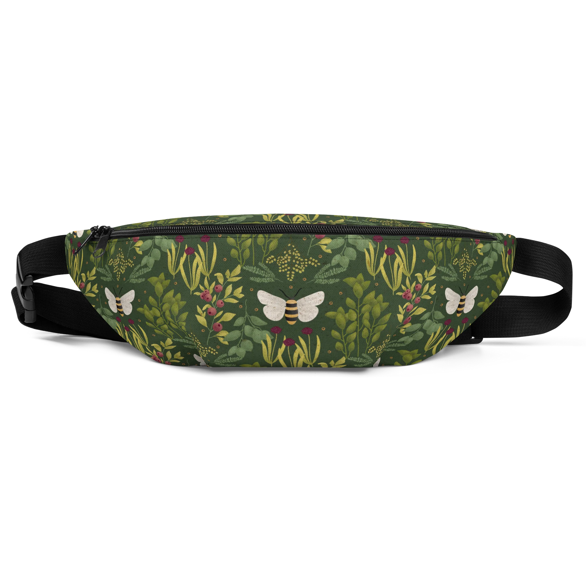 Bees and Foliage Canvas Fanny Pack product image (1)