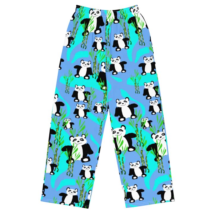 Panda Bears Pattern Wideleg Pants product image (1)