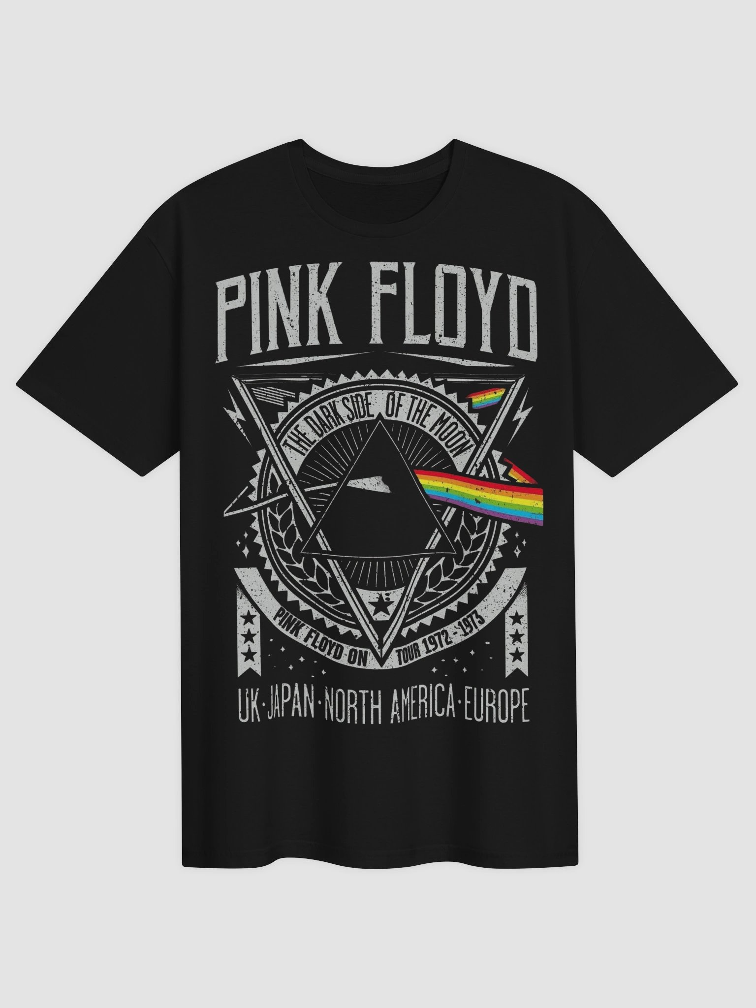 Pink Floyd Dark Side of the Moon T-Shirt | 1972–1973 Tour Prism Graphic Tee | Vintage Progressive Rock Collector Band Shirt product image (2)