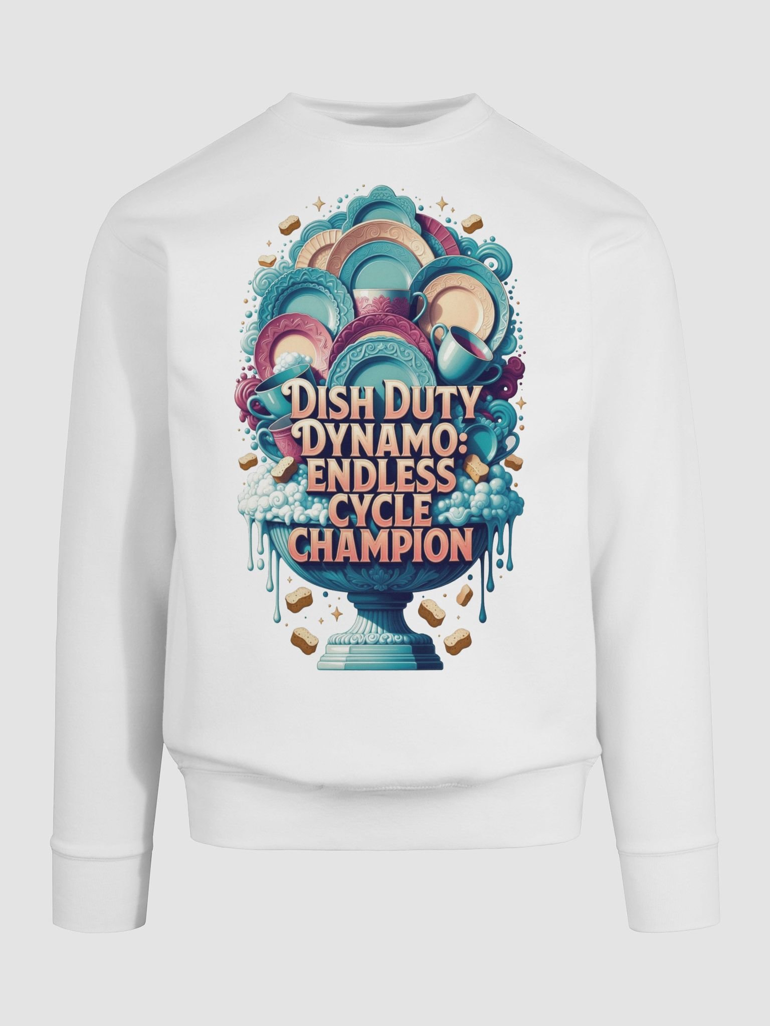 Dish Duty Dynamo Sweatshirt, Endless Cycle Champion Pullover, Funny Mom Gift product image (9)