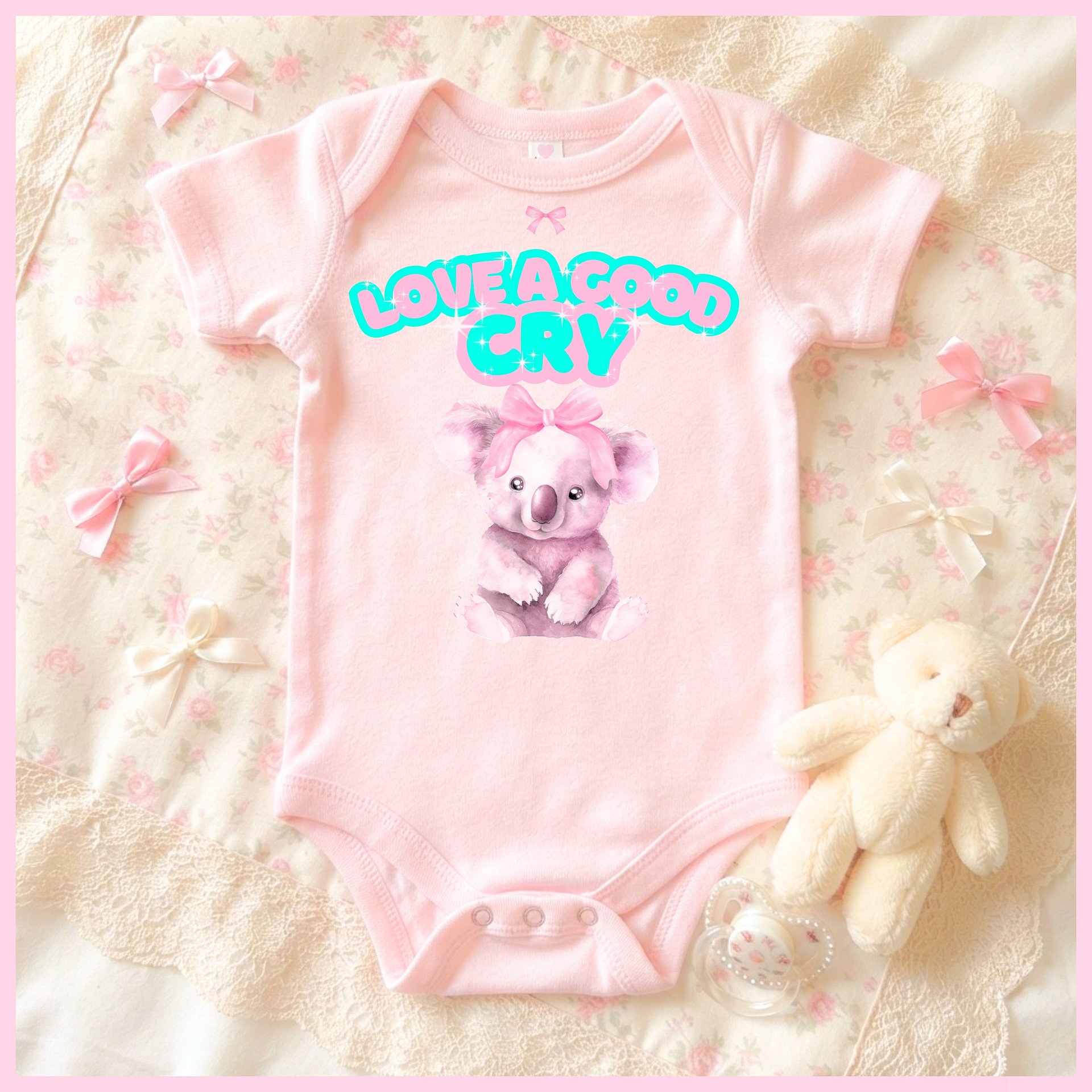 LOVE A GOOD CRY💦🩷Super Soft🪽Onesie🩷 product image (1)