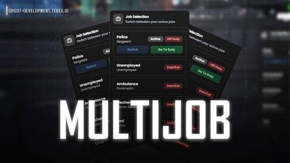 FiveM | Multijob System | QBox / QBCore / ESX product image (1)