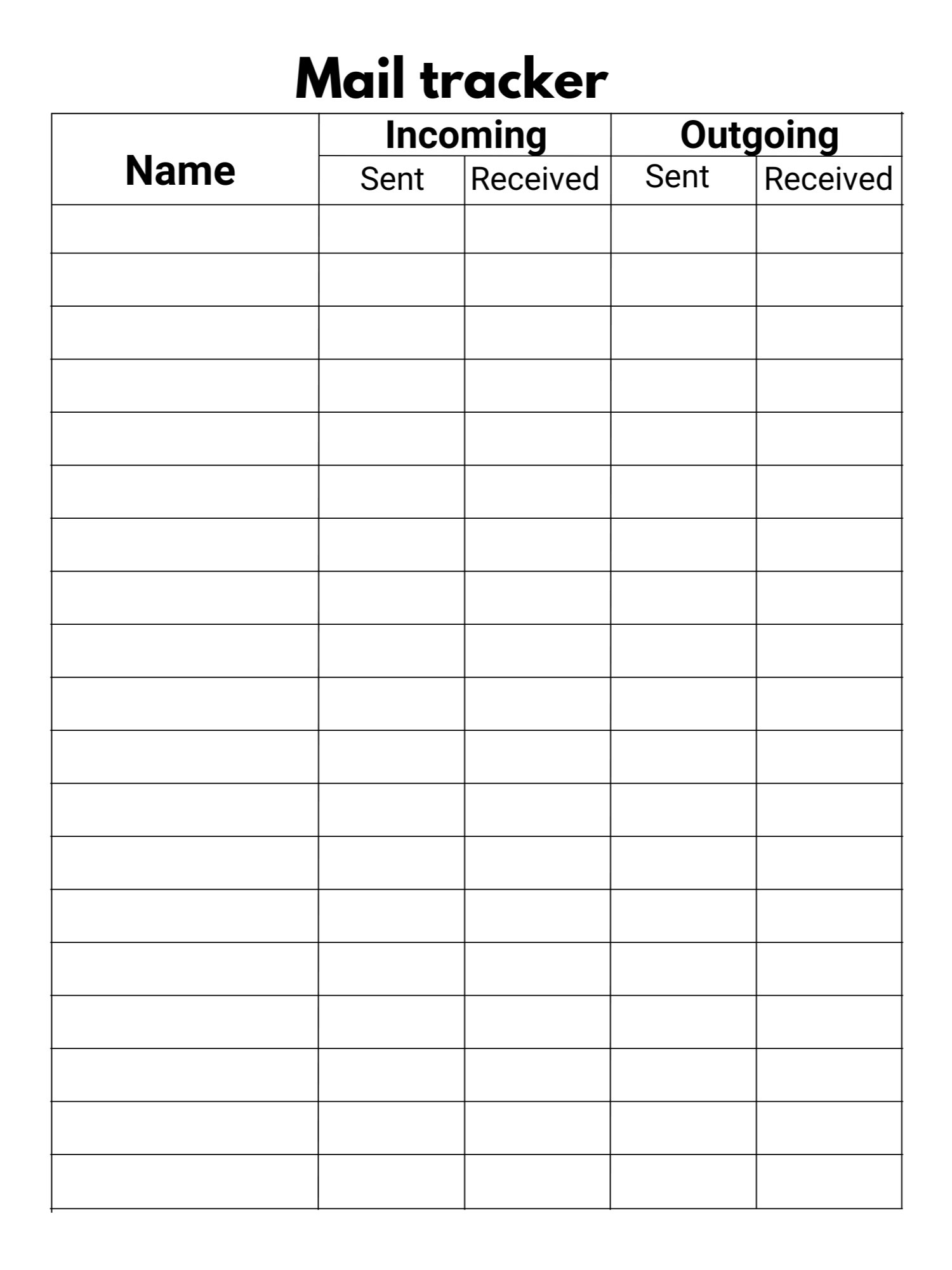 "Mail Tracker Logbook: Incoming & Outgoing Mail Record" "Mail Log: Track Sent & Received Mail Easily" "Incoming & Outgoing Mail Register" product image (1)