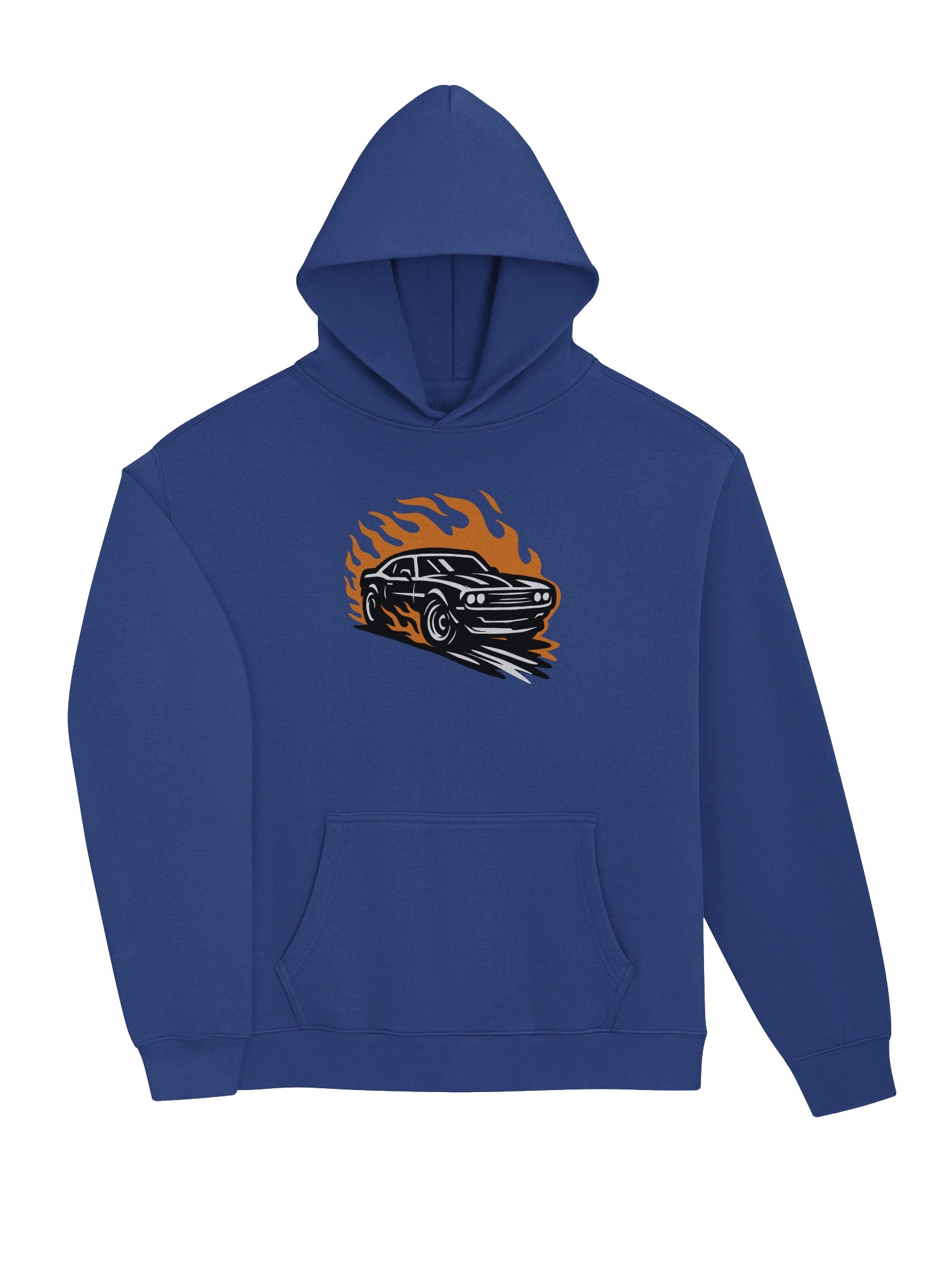 Blue Muscle Car On Fire HD product image (3)