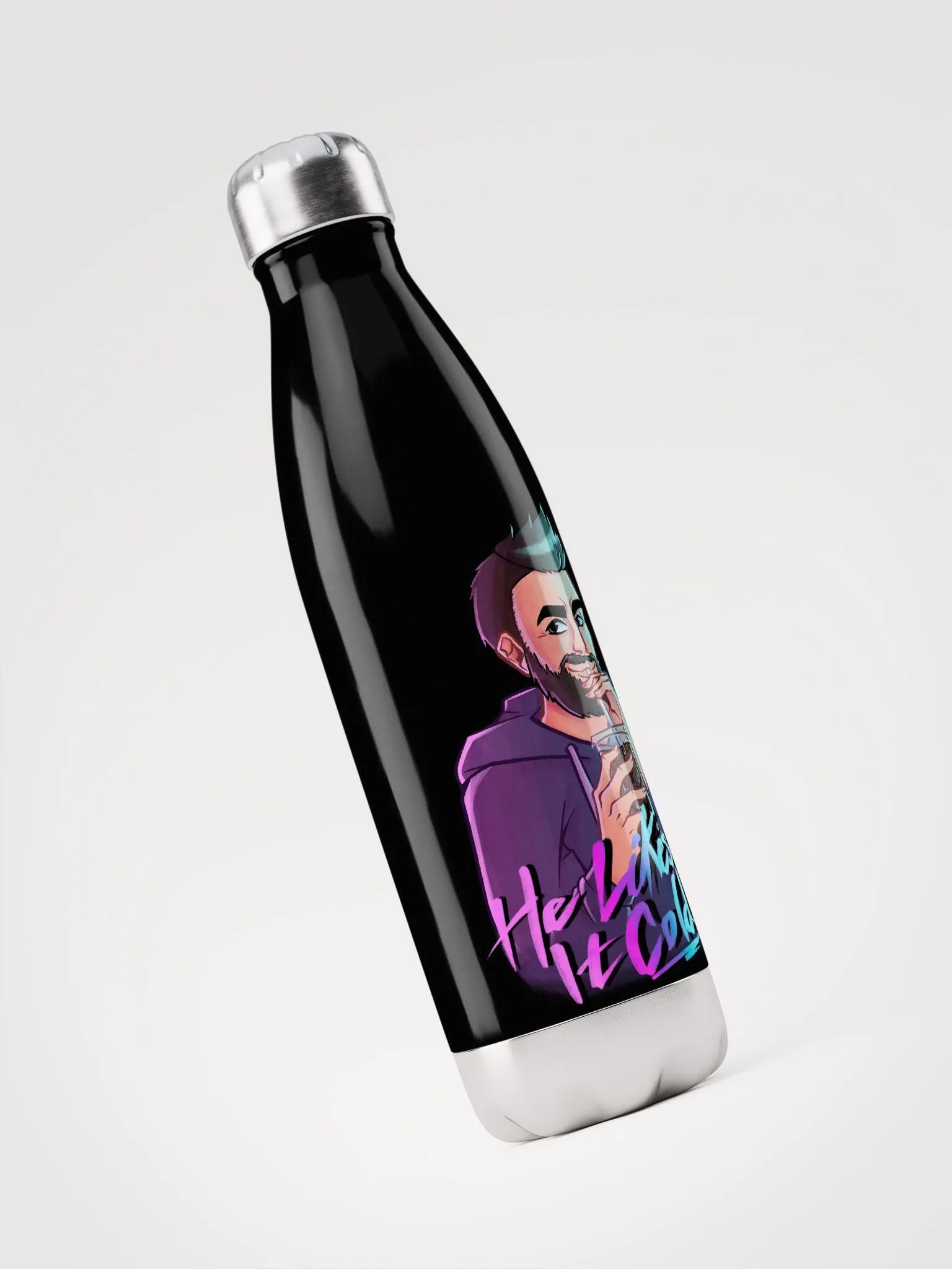 He Likes It Cold Water Bottle product image (5)