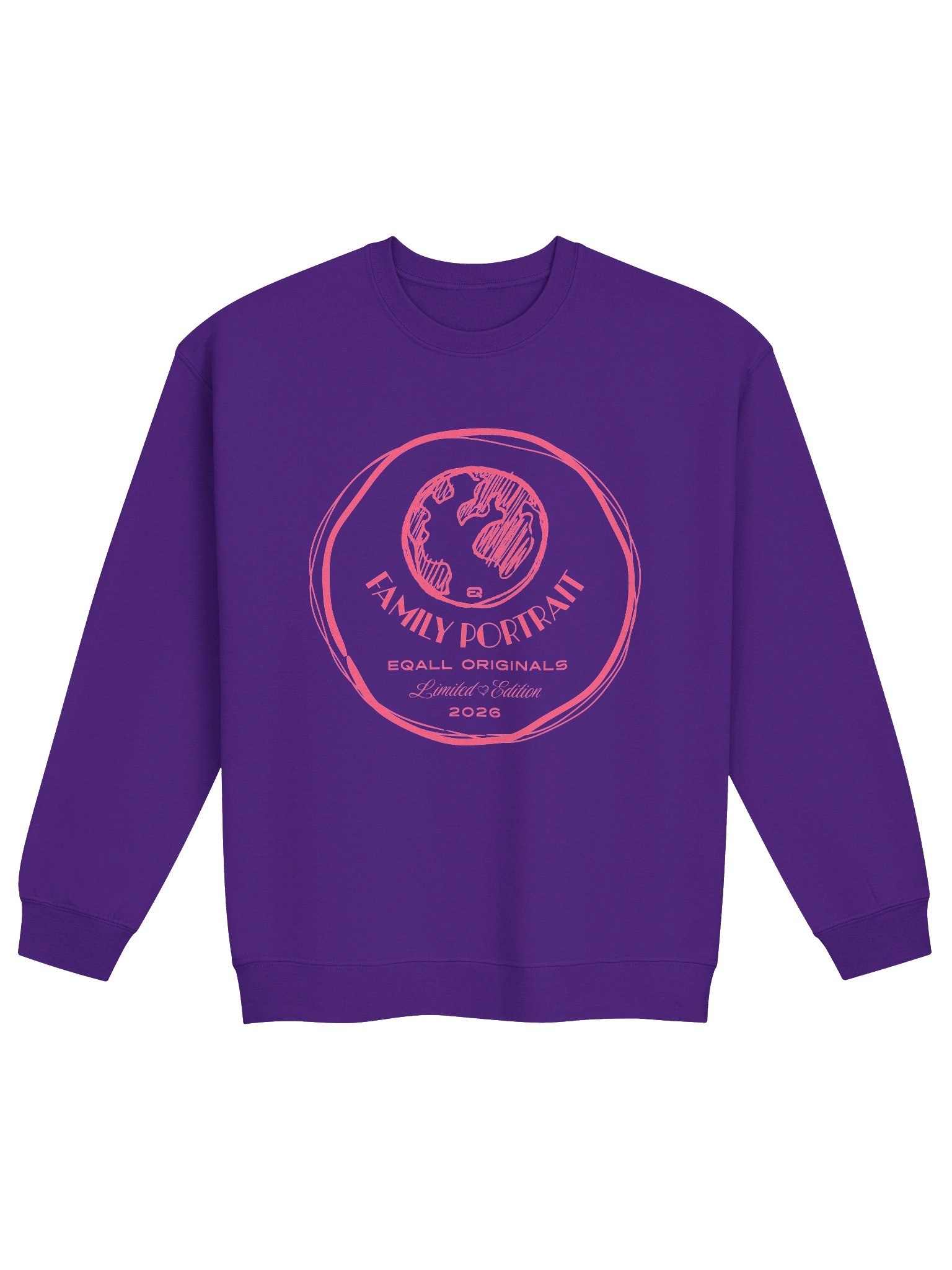 Earth Love_Family Portrait_Unisex Gildan Crewneck Sweatshirt EQALL® Originals_Peach Red product image (18)