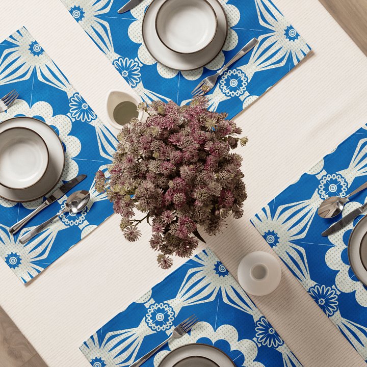 Geometric Floral Textured | Placemats – Set of 4 | MONIQUE FAELLA DESIGNS™ product image (2)