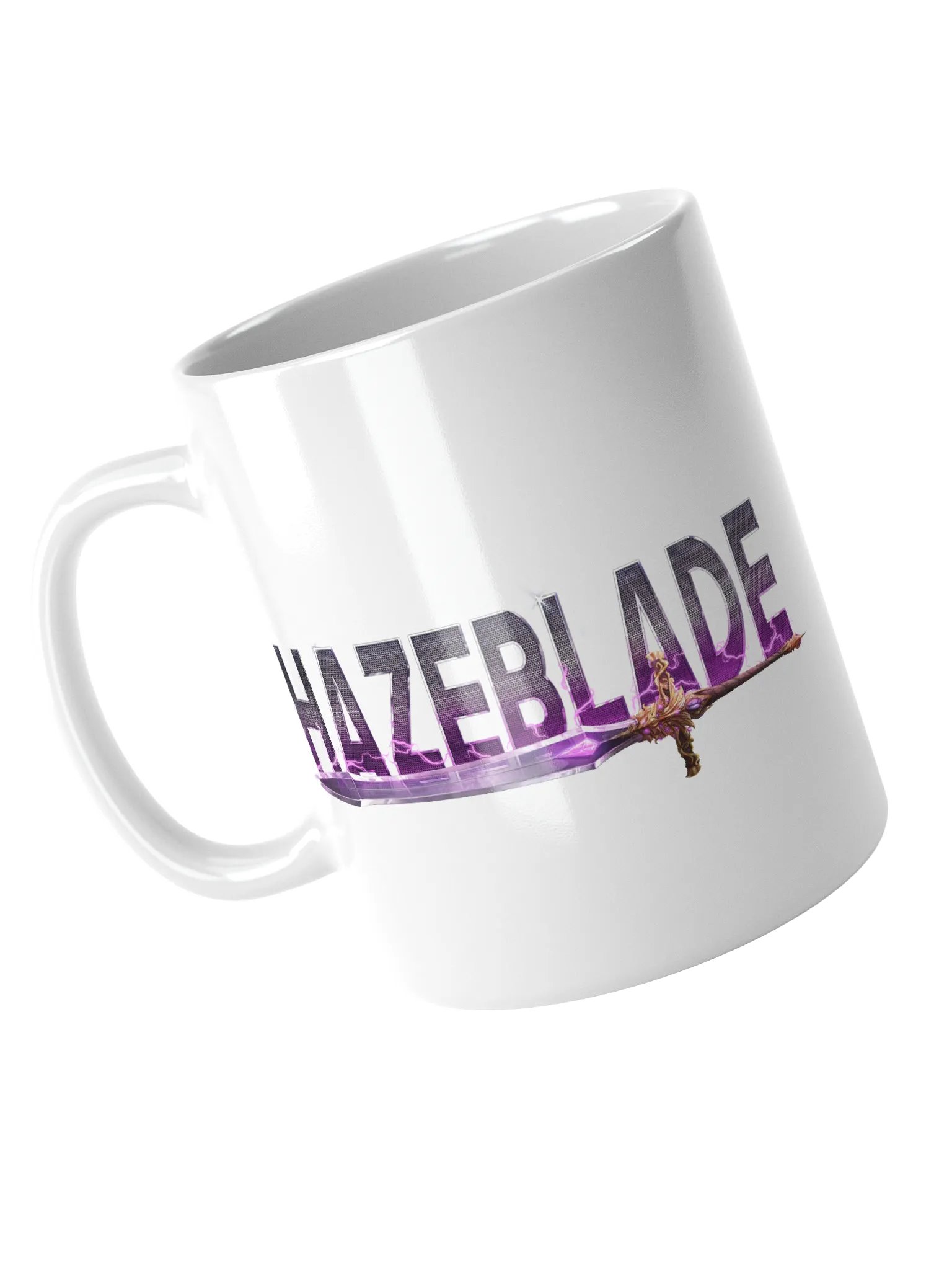 Hazeblade Lightning Sword White Glossy Mug product image (3)