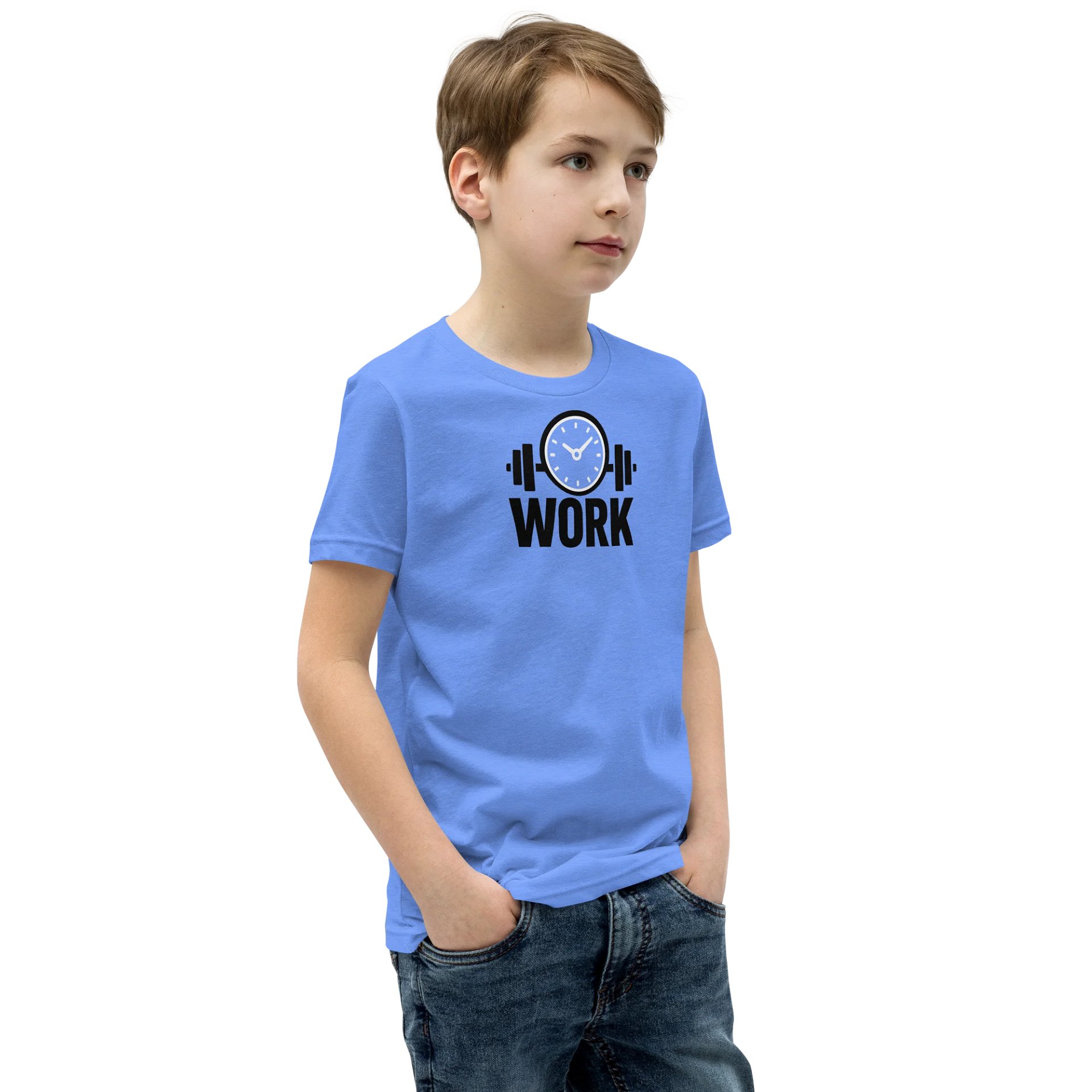 “WORK” Kids T-Shirt by HQ MAR – Bold Children’s Apparel That Sparks Confidence & Conversation product image (16)