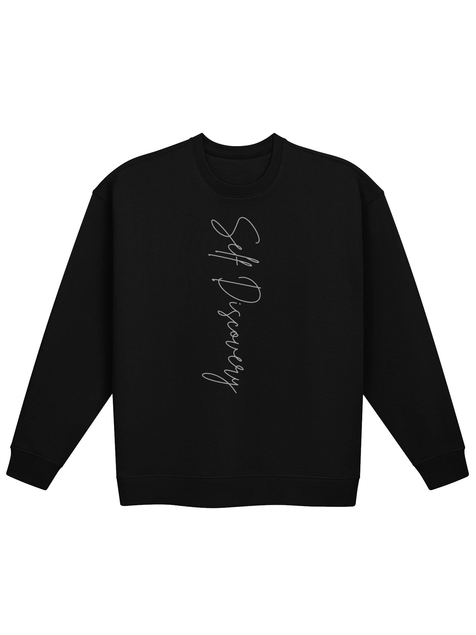 Minimal Cursive Self Discovery Oversized Sweatshirt product image (1)