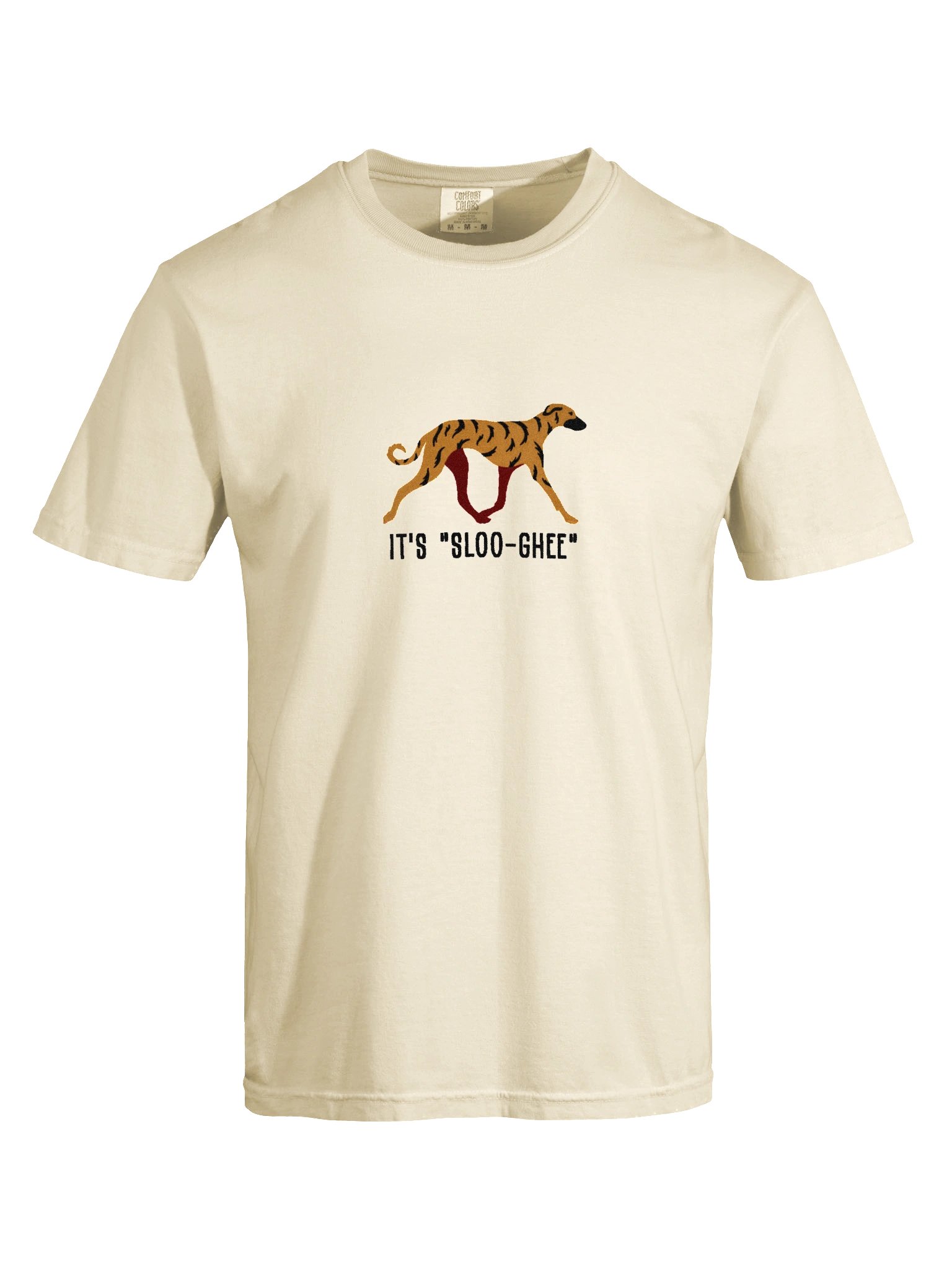 It's Sloo-Gee T-Shirt(Embroidered) of a Sloughi(Brindle) product image (10)