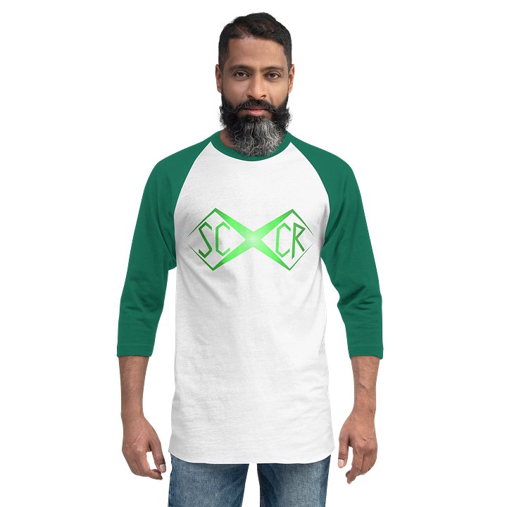 Green X Baseball Raglan product image (2)