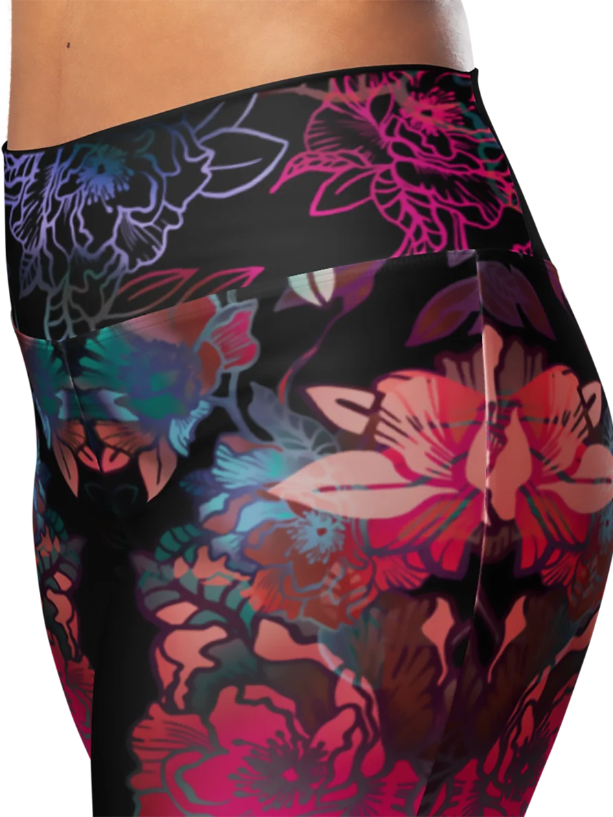 Black lace-flare leggings product image (9)