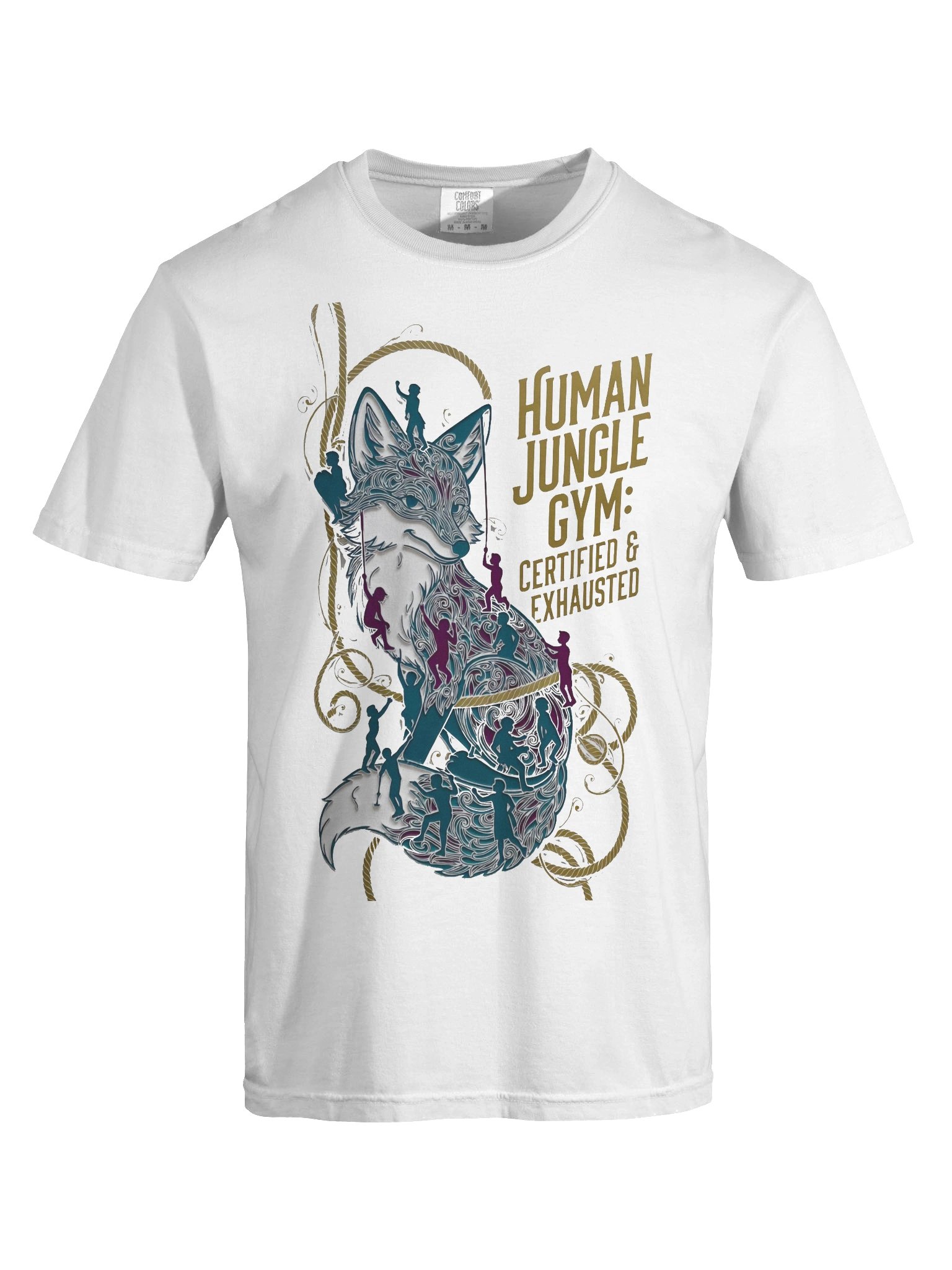 Human Jungle Gym Fox Tee | Certified & Exhausted Funny Mom Gift product image (7)