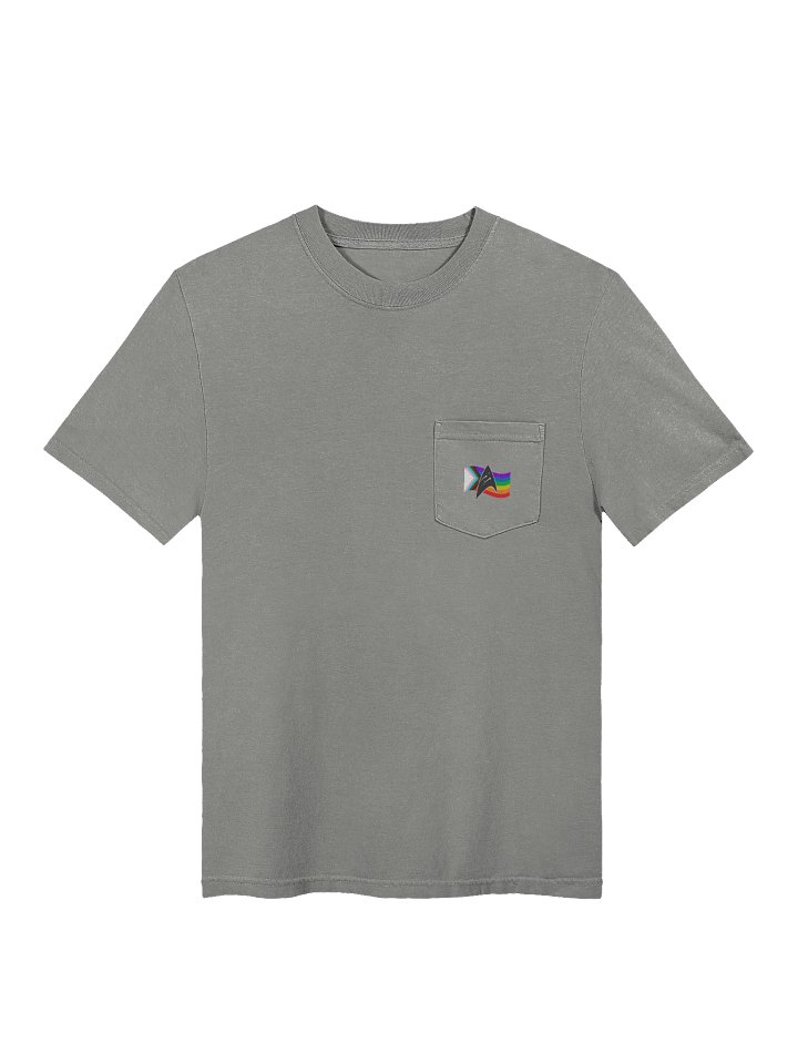 Pride flag pocket tee product image (1)