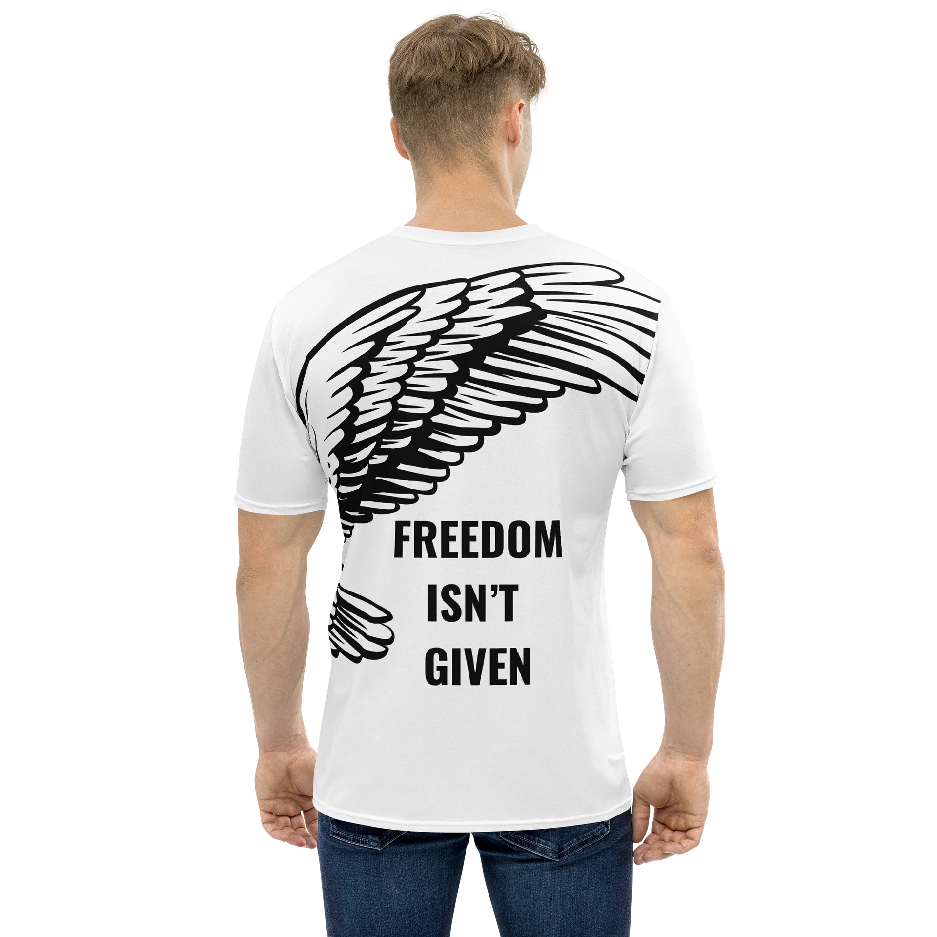 Freedom Isn’t Given | Bald Eagle All-Over T-Shirt – Northern Adventure Exclusive product image (1)