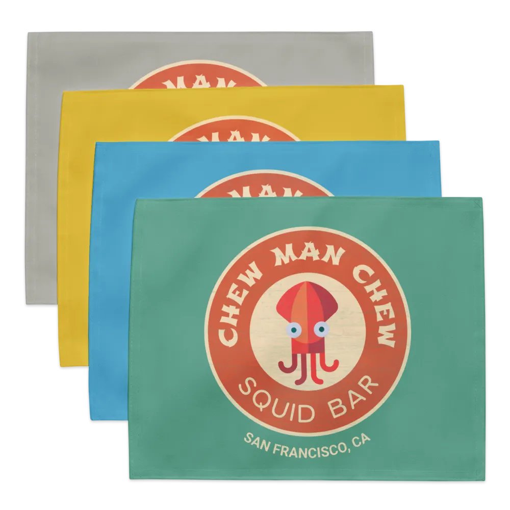 Chew Man Chew Squid Bar Placemats (Set of 4) product image (2)