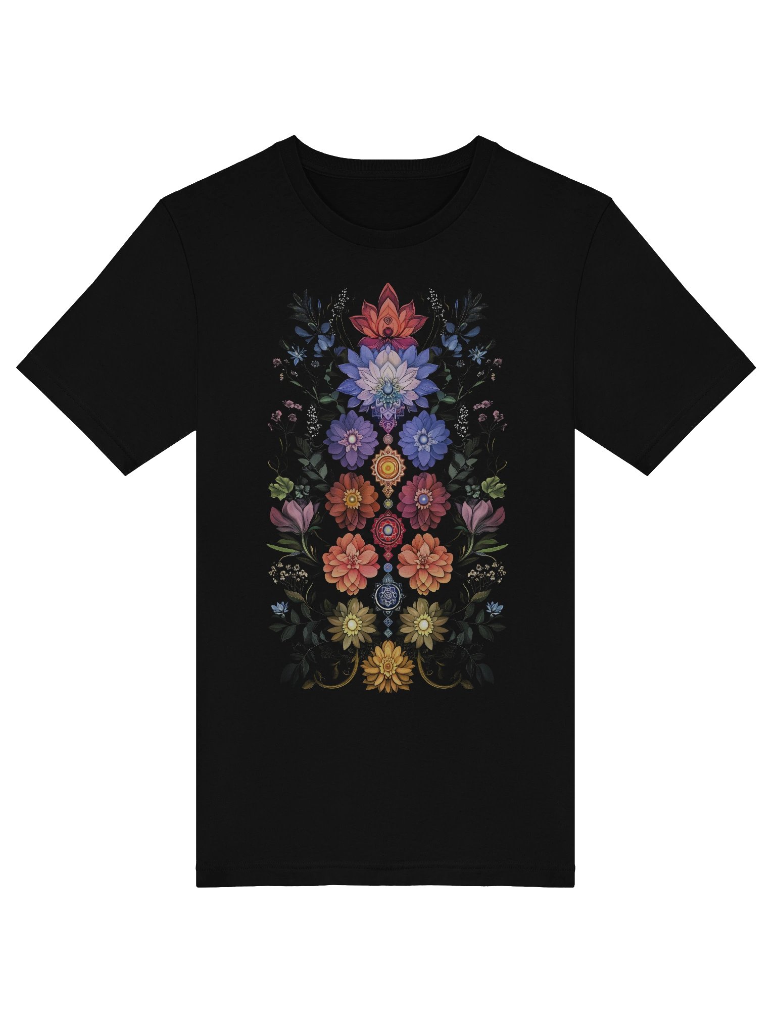 Flowers Chakra Yoga Floral Sacred Geometry Lotus T-Shirt 5 product image (39)