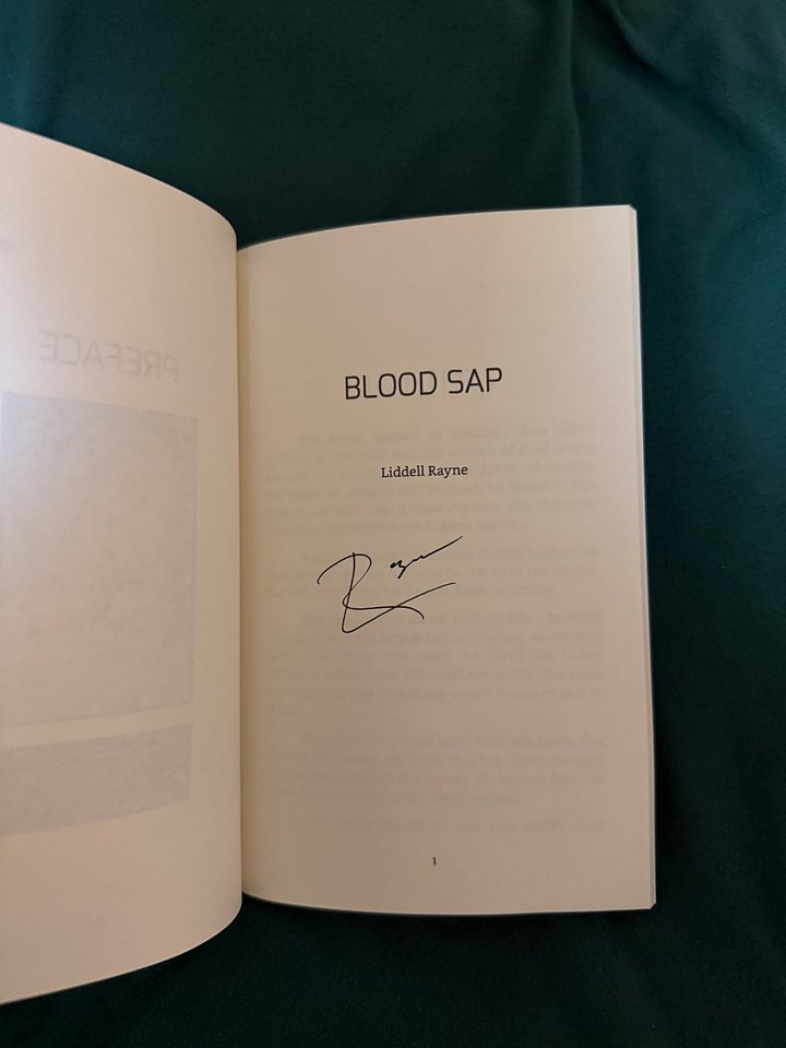 Signed paperback copy of Blood Sap w/Ebook product image (2)