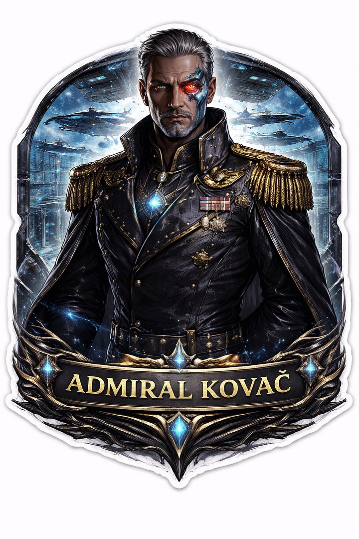 Admiral Kovač Vinyl Die Cut Sticker – Supreme Fleet Admiral product image (1)