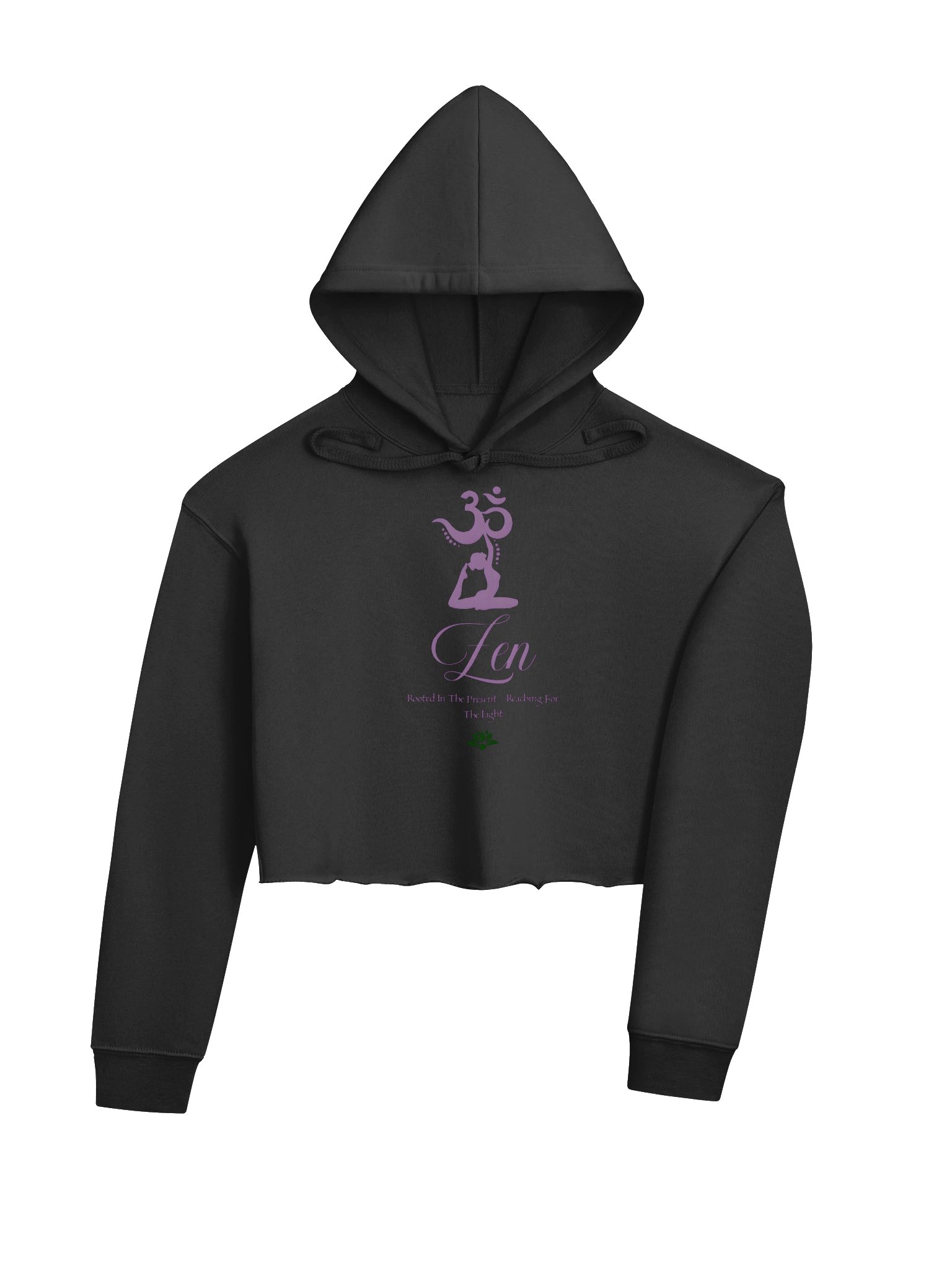 Zen Om Meditation Crop Hoodie product image (4)