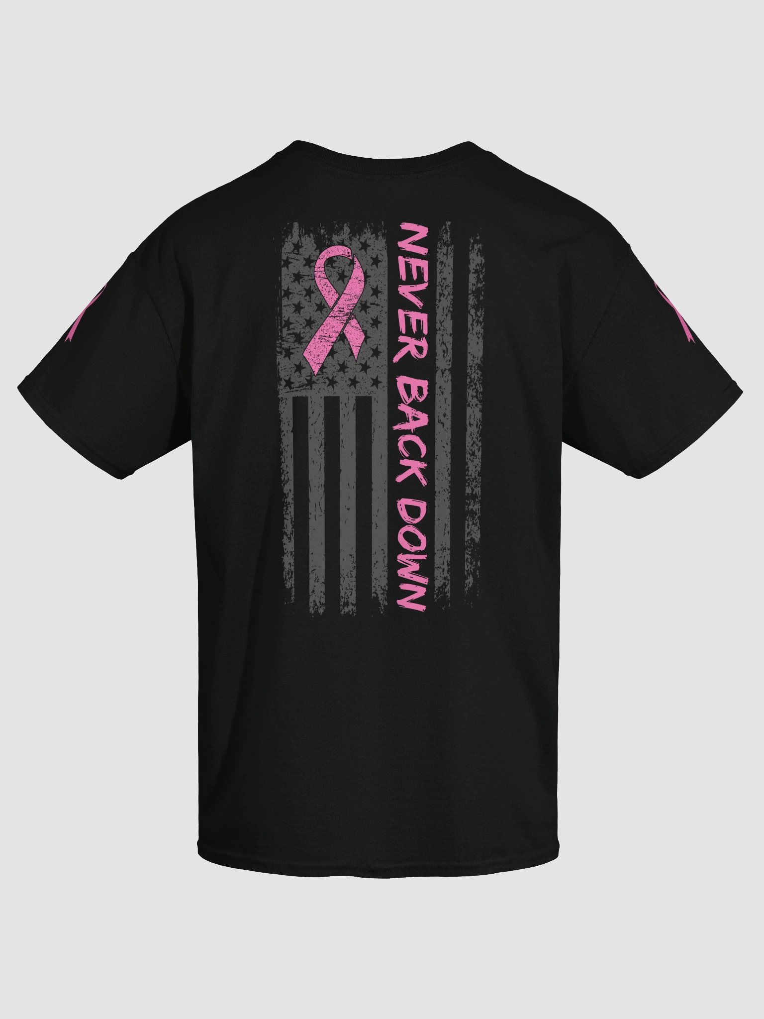 Never Back Down Breast Cancer Awareness T-Shirt product image (20)