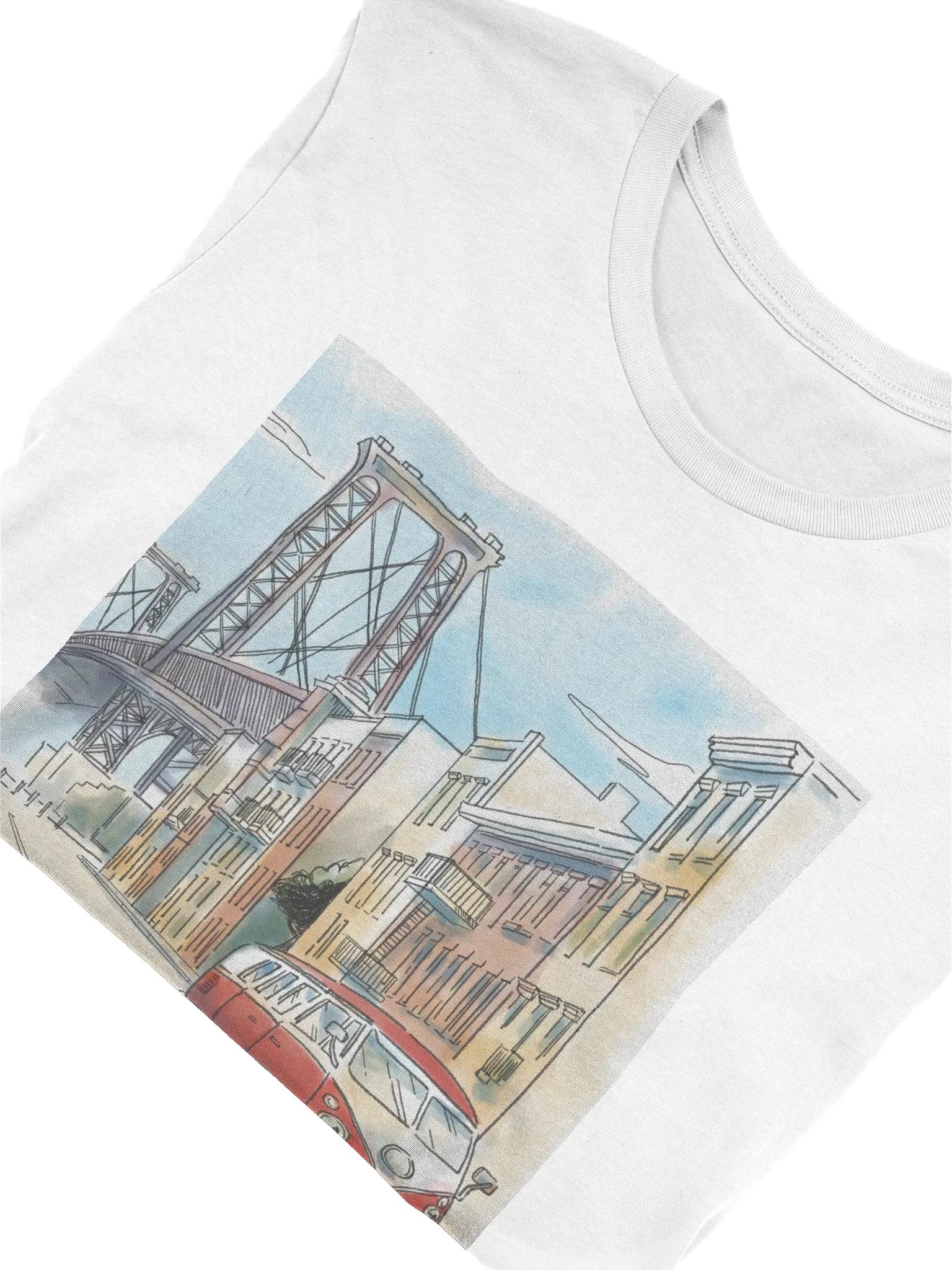 Williamsburg Bridge in Brooklyn, full color art product image (5)