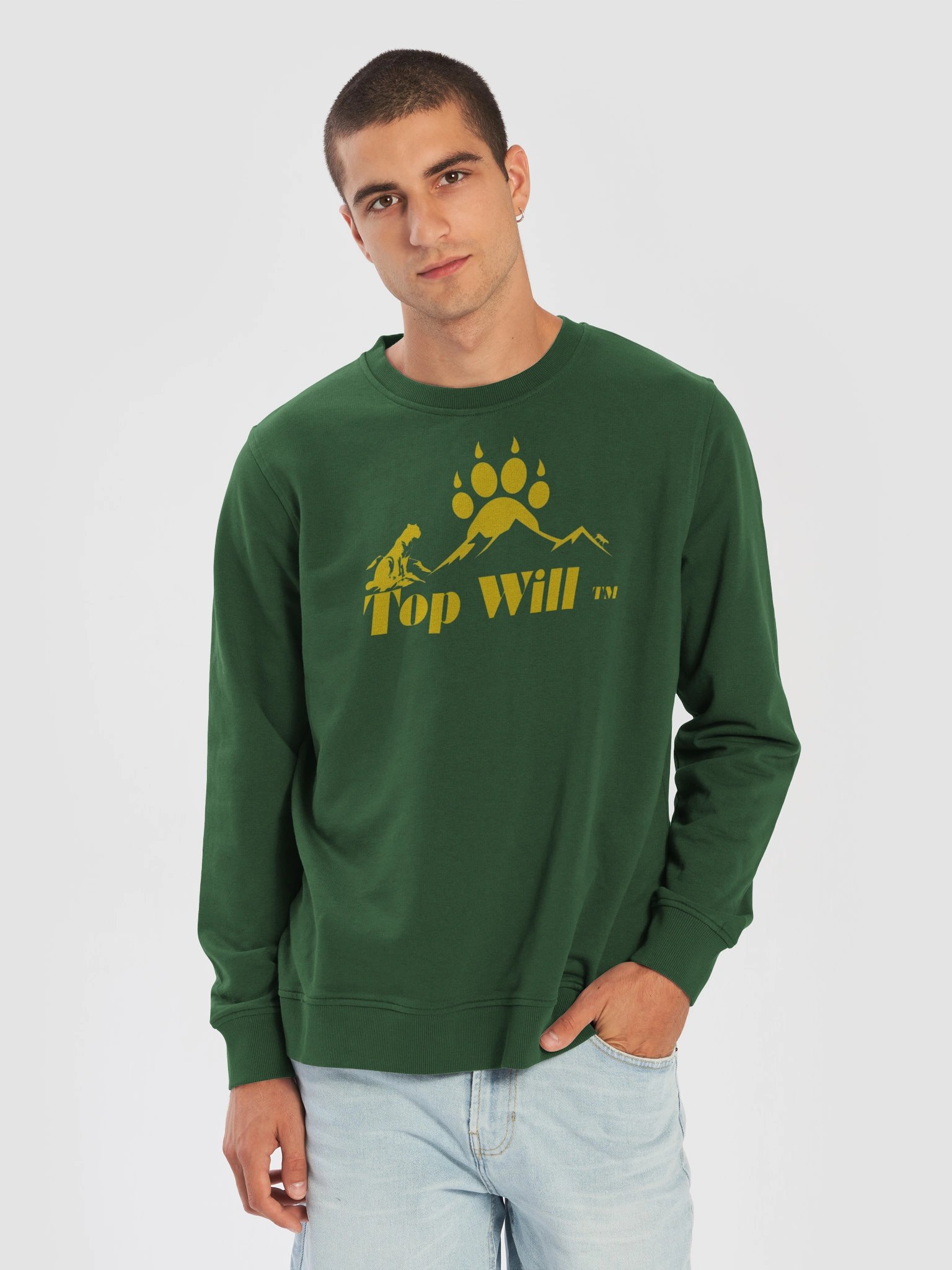 Top Will™ Unisex Green & Yellow Sweater product image (5)