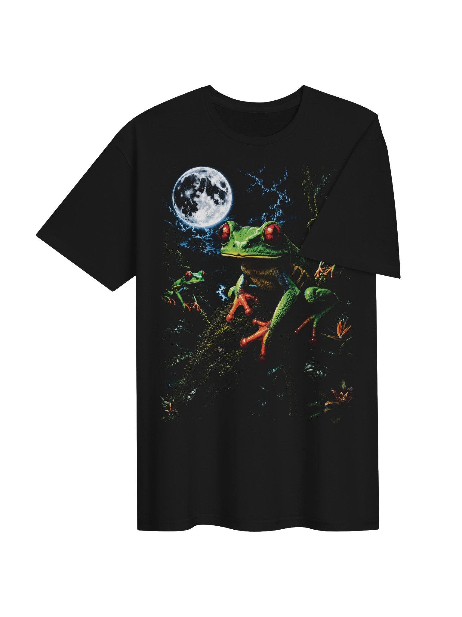 Red-Eyed Tree Frog Howling Moon Tshirt | Legendary Wildlife Shirt product image (3)